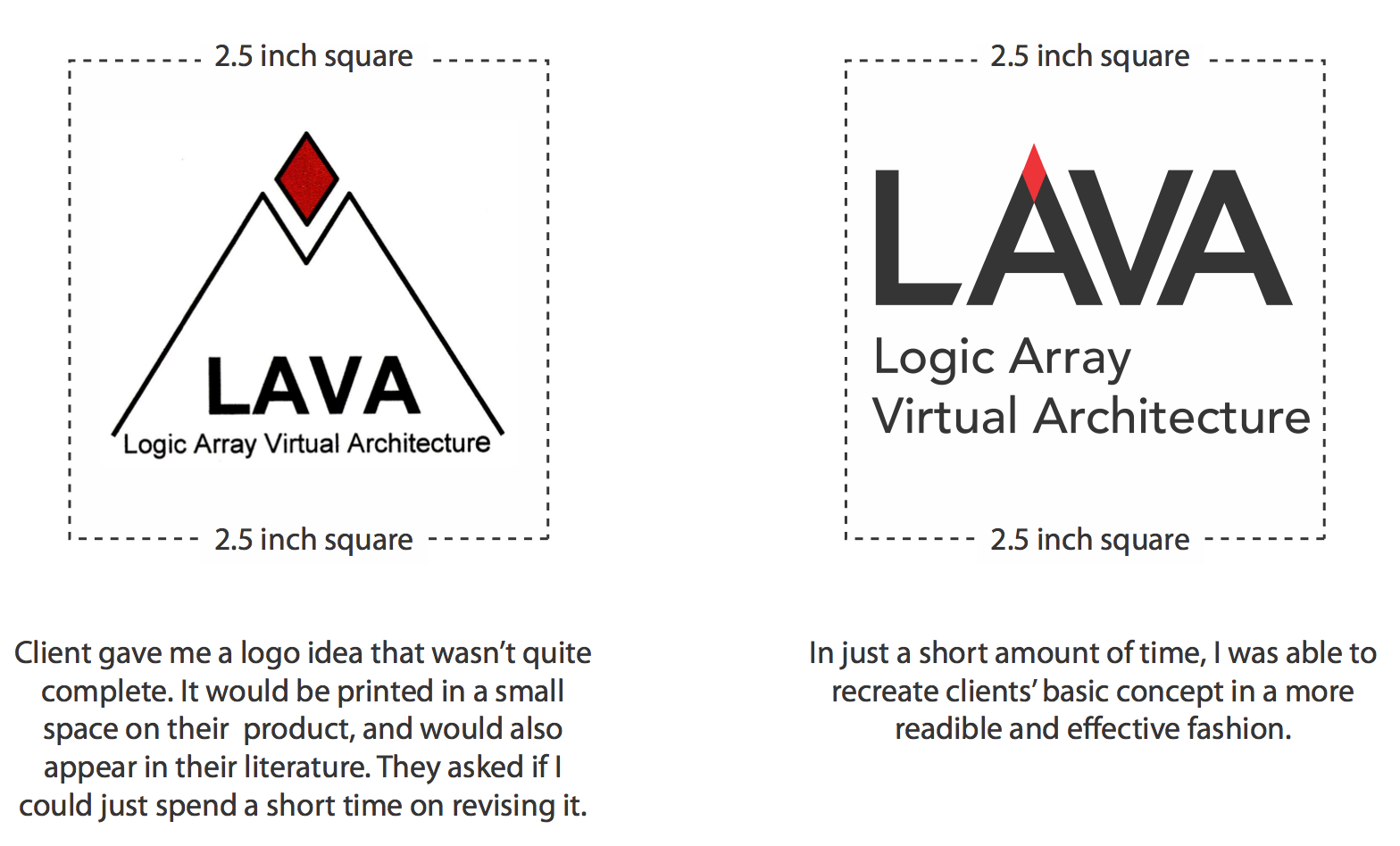 Reworking a clients idea: Before and After