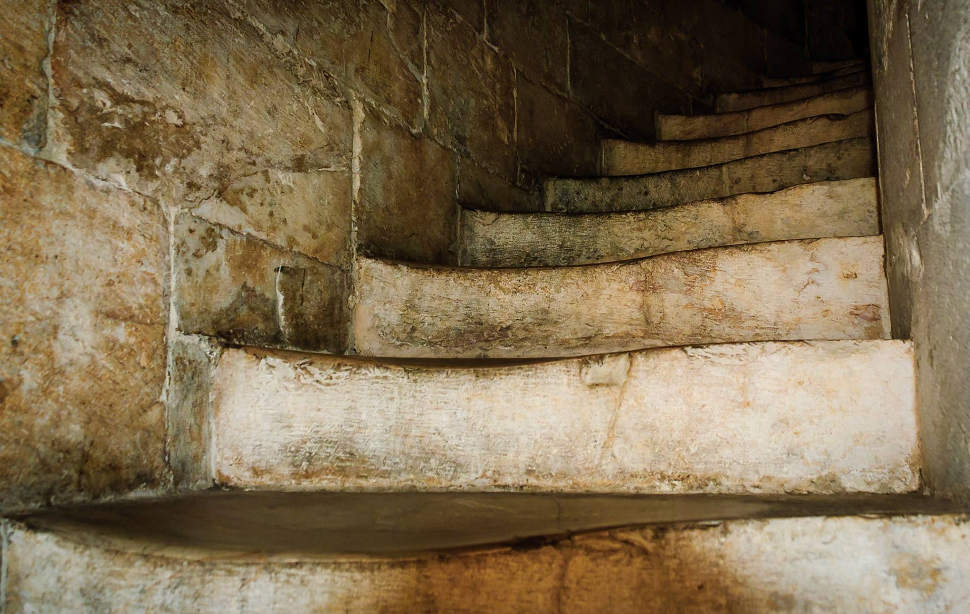 Trappen inni det skjeve tårn