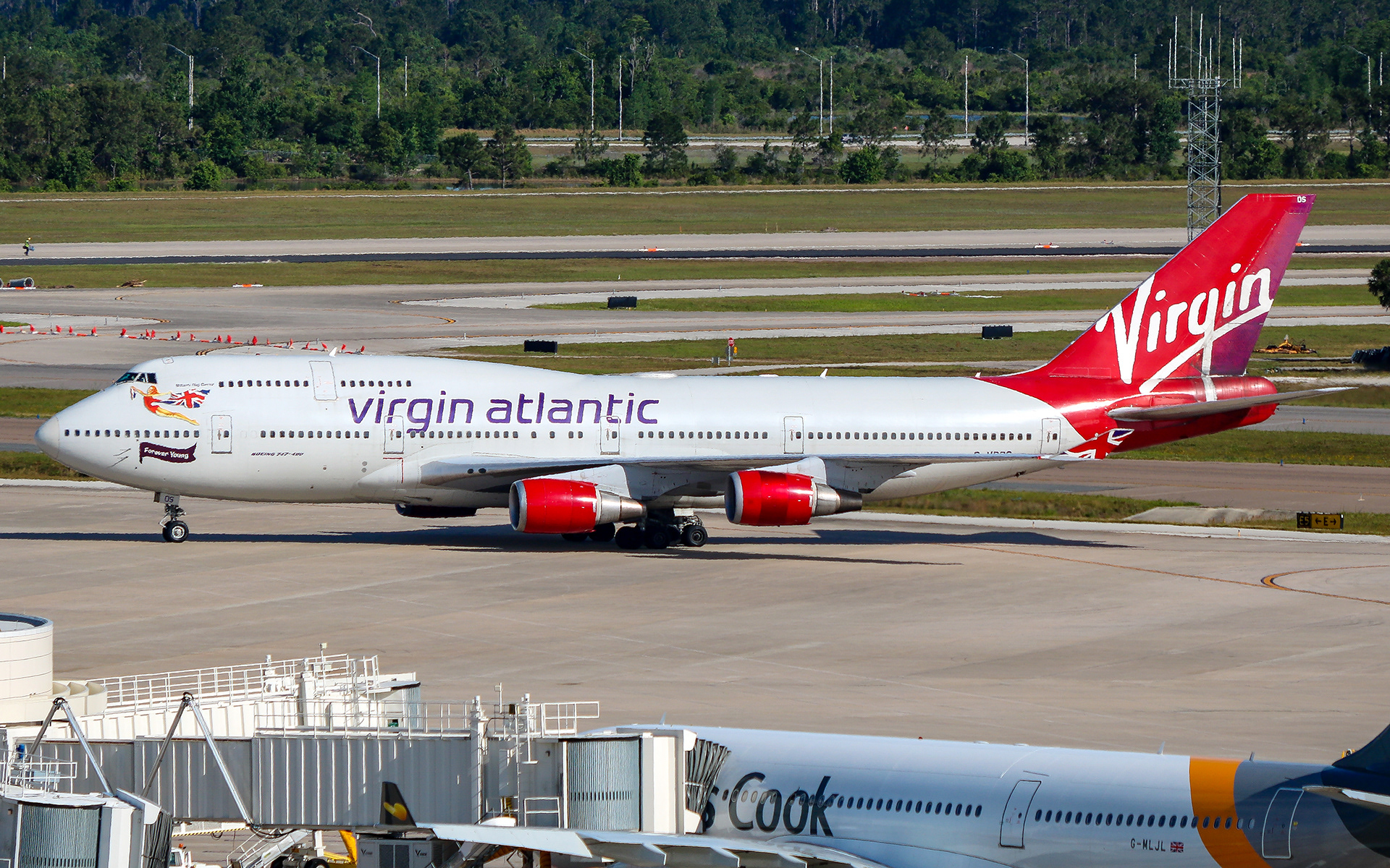 Virgin Atlantic Boeing 747-400 in Orlando, FL
