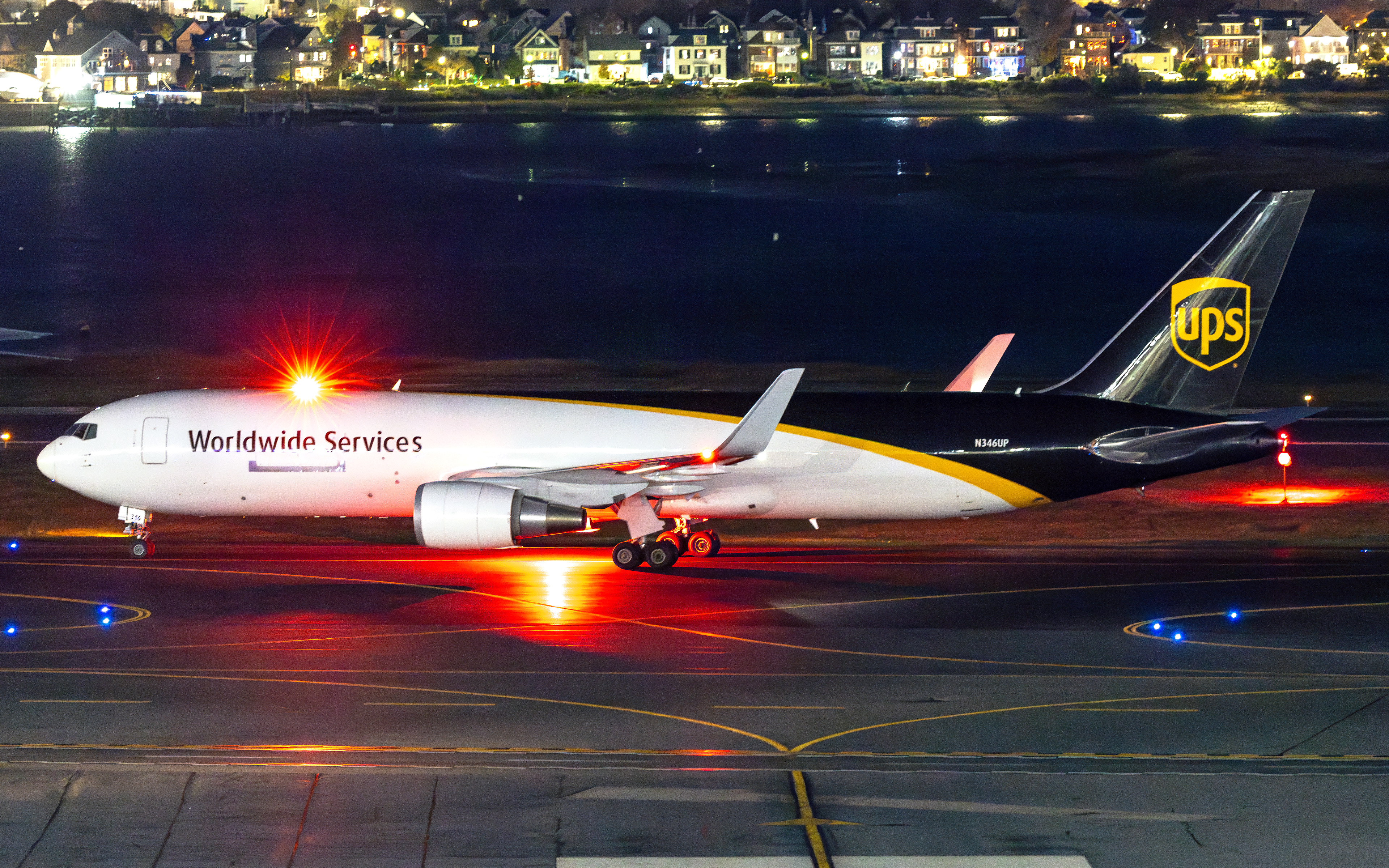 UPS Boeing 767-300F in Boston, MA