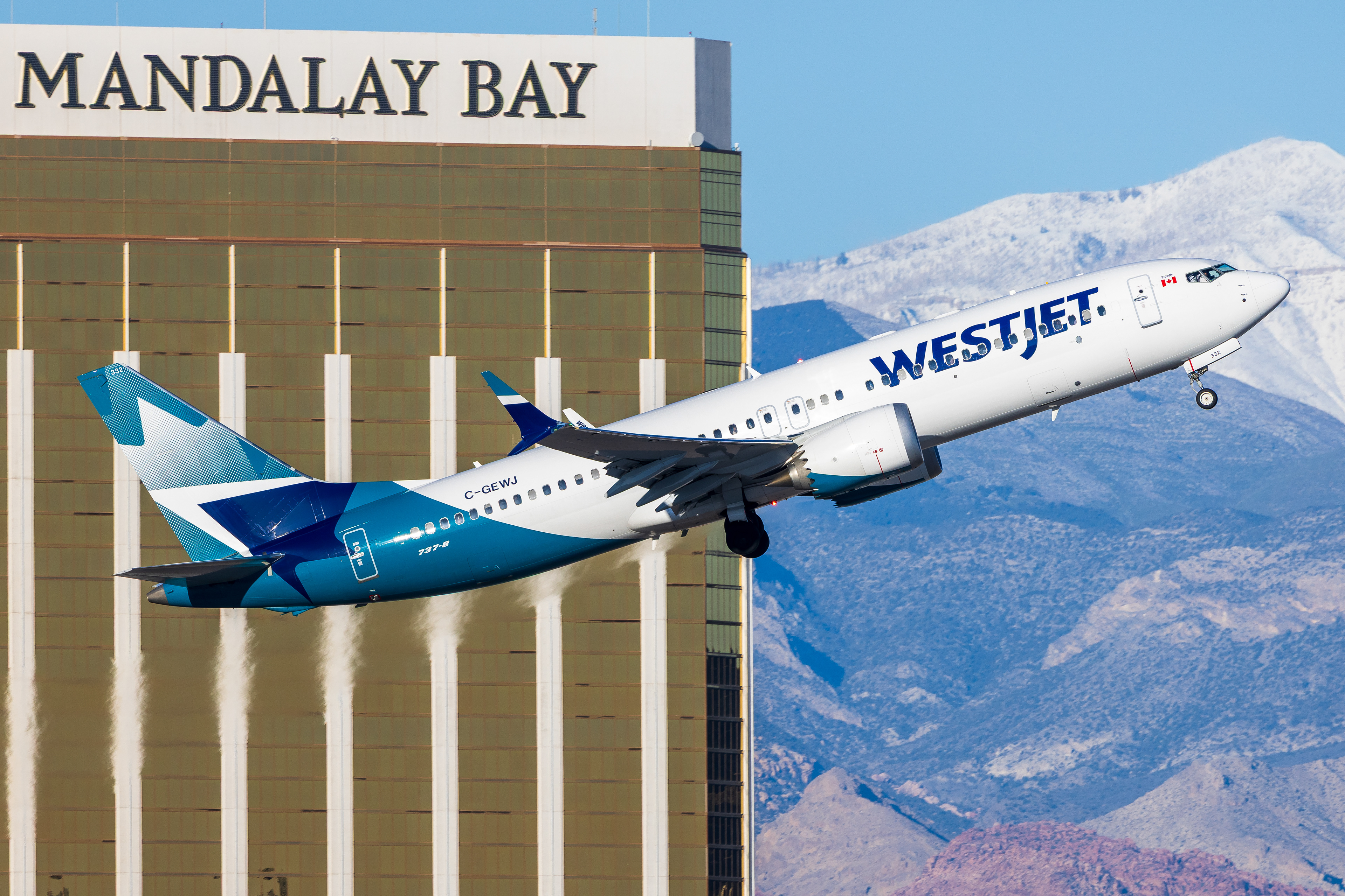 WestJet Boeing 737 MAX 8 in Las Vegas, NV