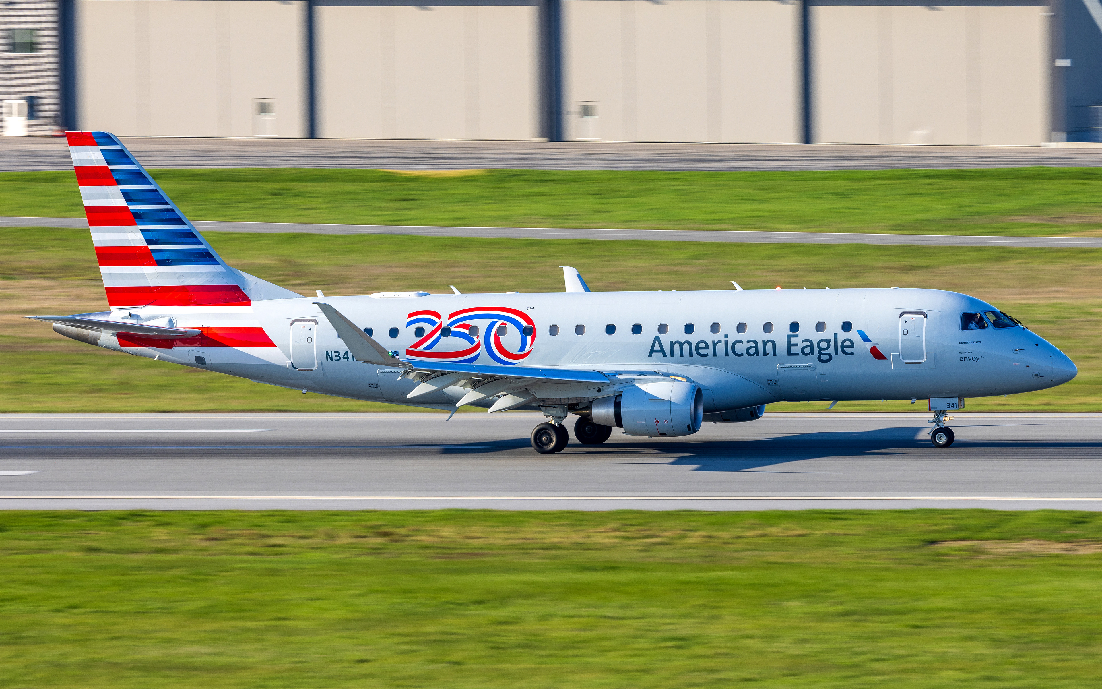 Envoy Embraer E-175 in Portland, ME - America 250 Livery