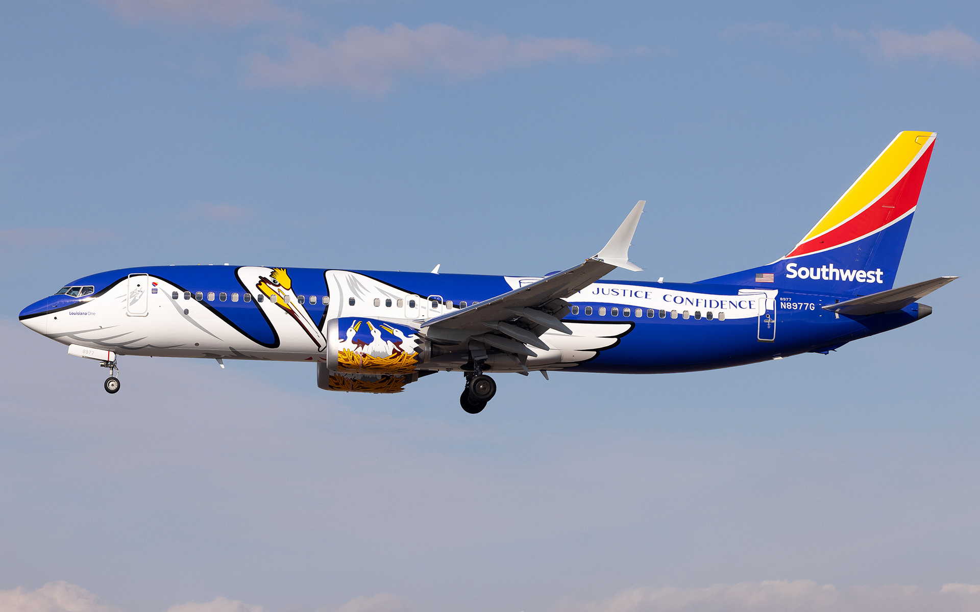 Southwest Boeing 737 MAX 8 in Las Vegas, NV - Louisiana One Livery