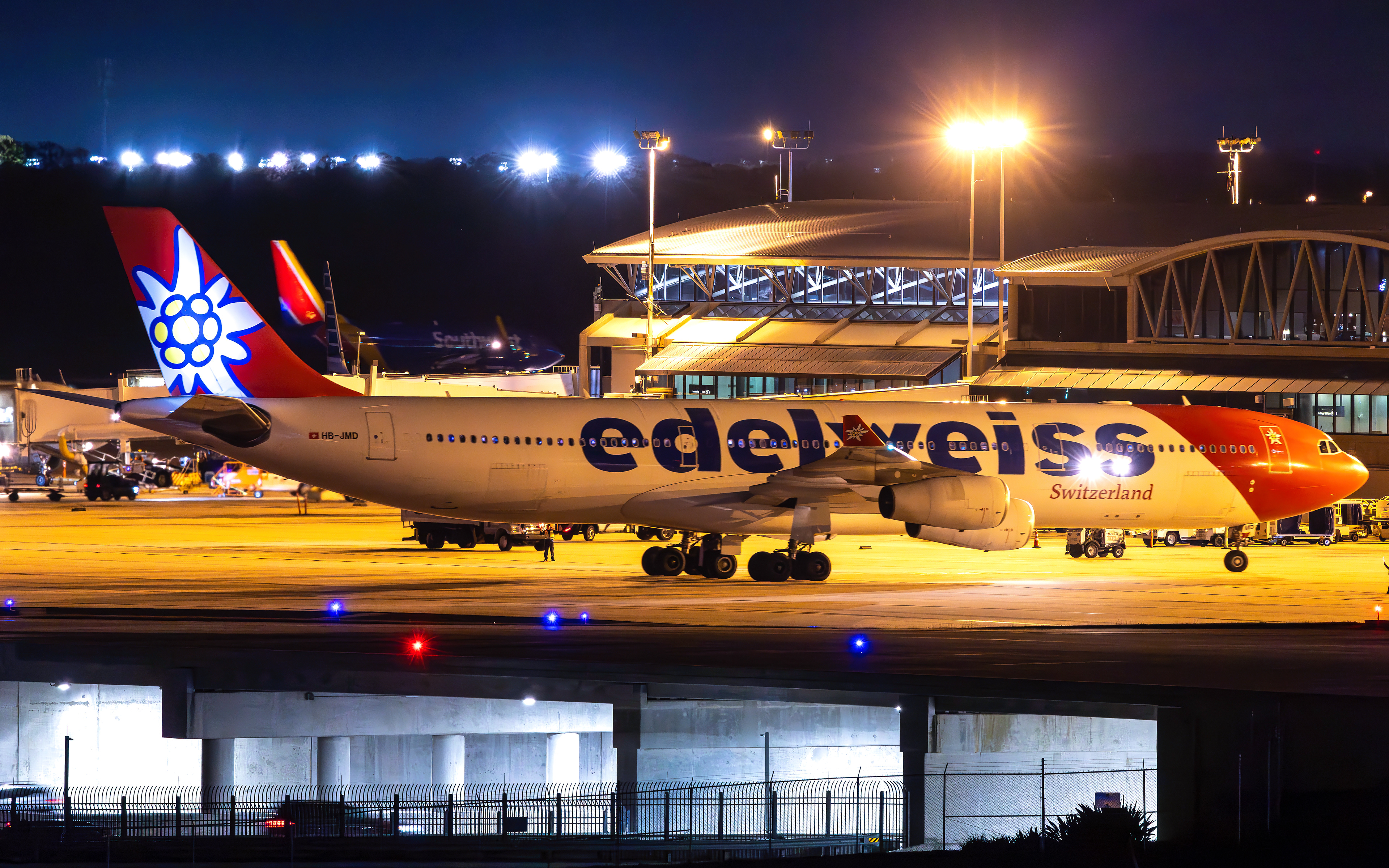 Edelweiss Airbus A340-300 in Tampa, FL