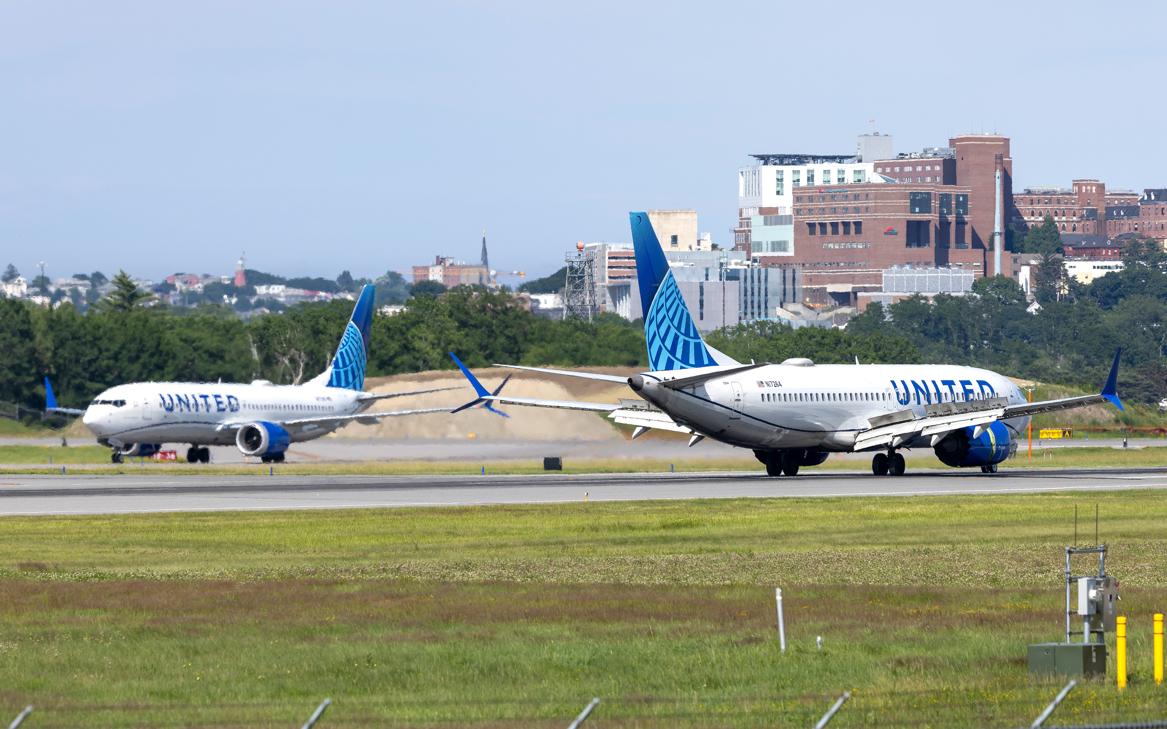 United Boeing 737 MAX 8s in Portland, ME