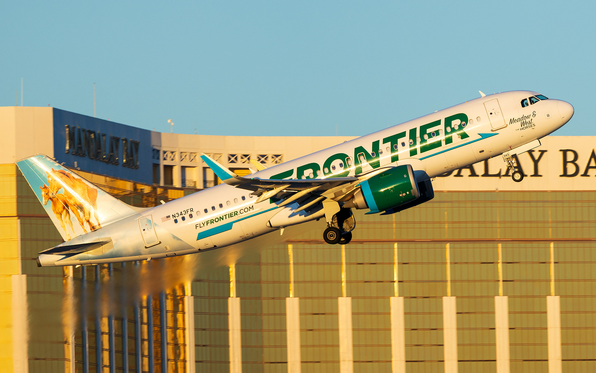 Frontier Airbus A320neo in Las Vegas, NV
