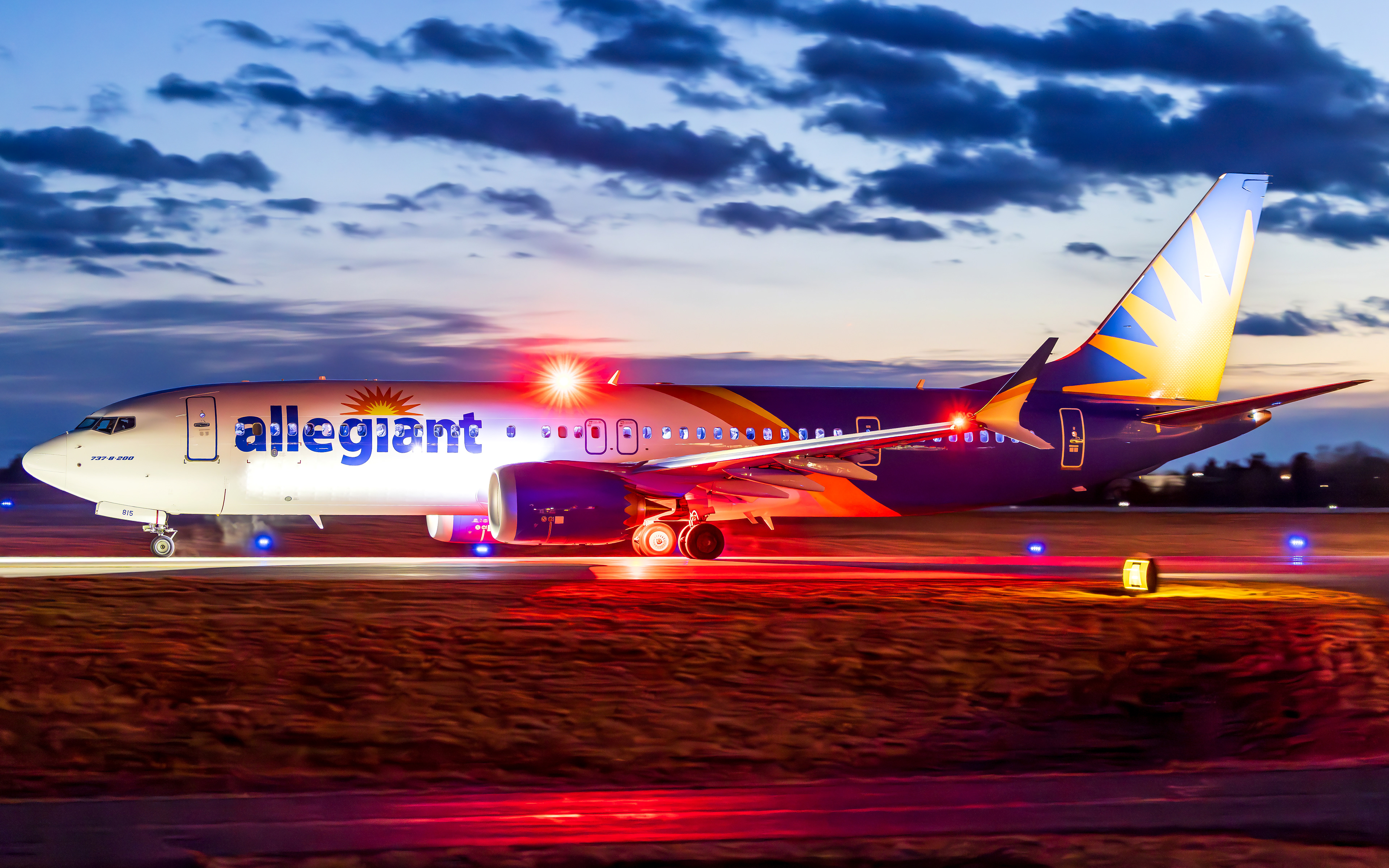 Allegiant Boeing 737 MAX 8 in Bangor, ME