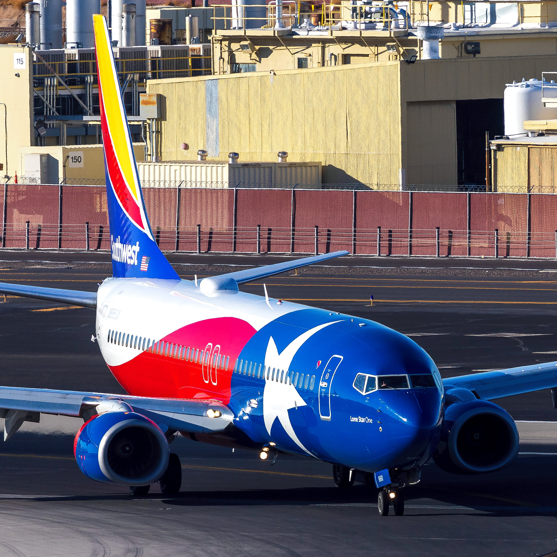 Southwest Boeing 737-800 in Phoenix, AZ - Lone Star One Livery