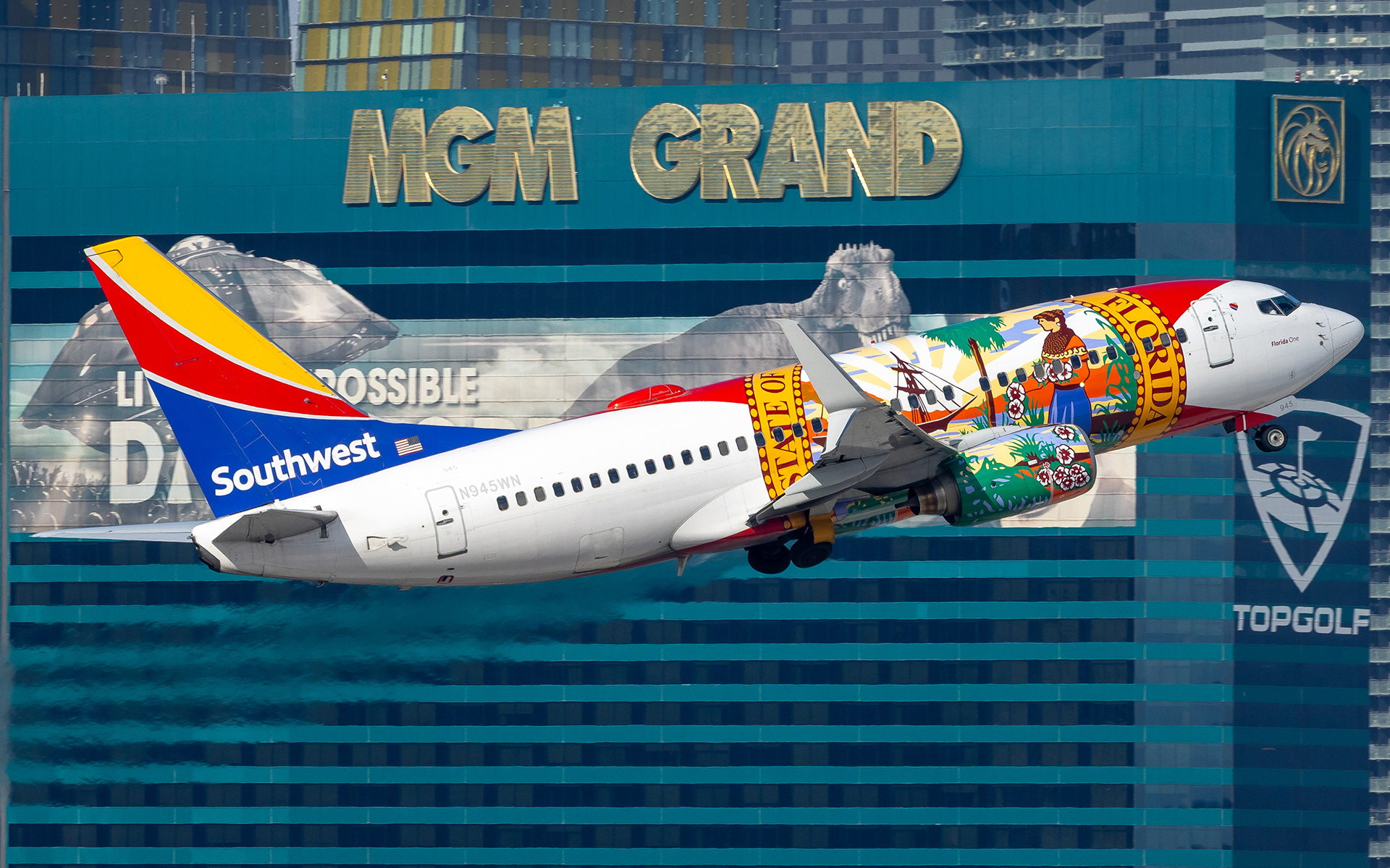 Southwest Boeing 737-700 in Las Vegas, NV - Florida One Livery