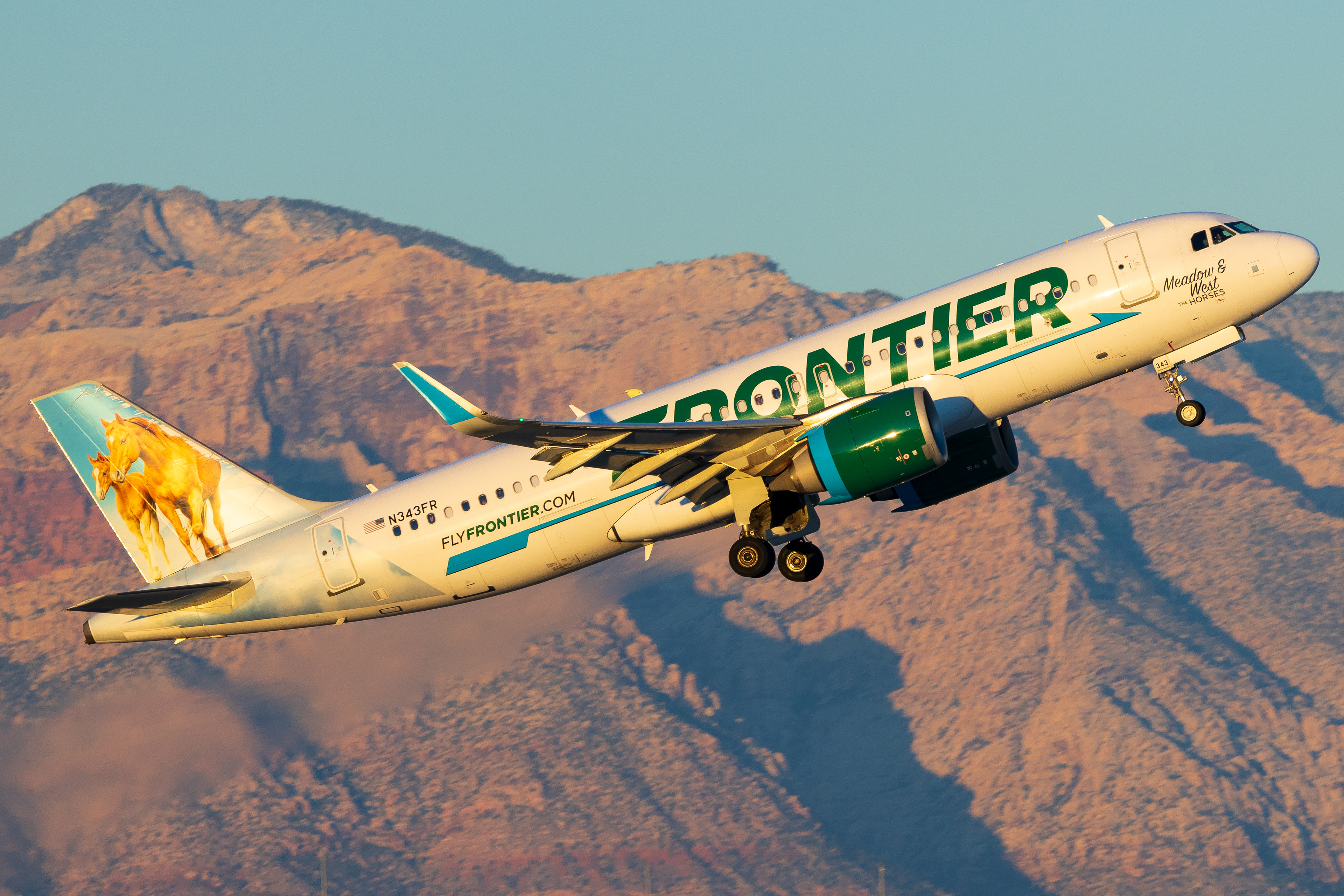 Frontier Airbus A320neo in Las Vegas, NV