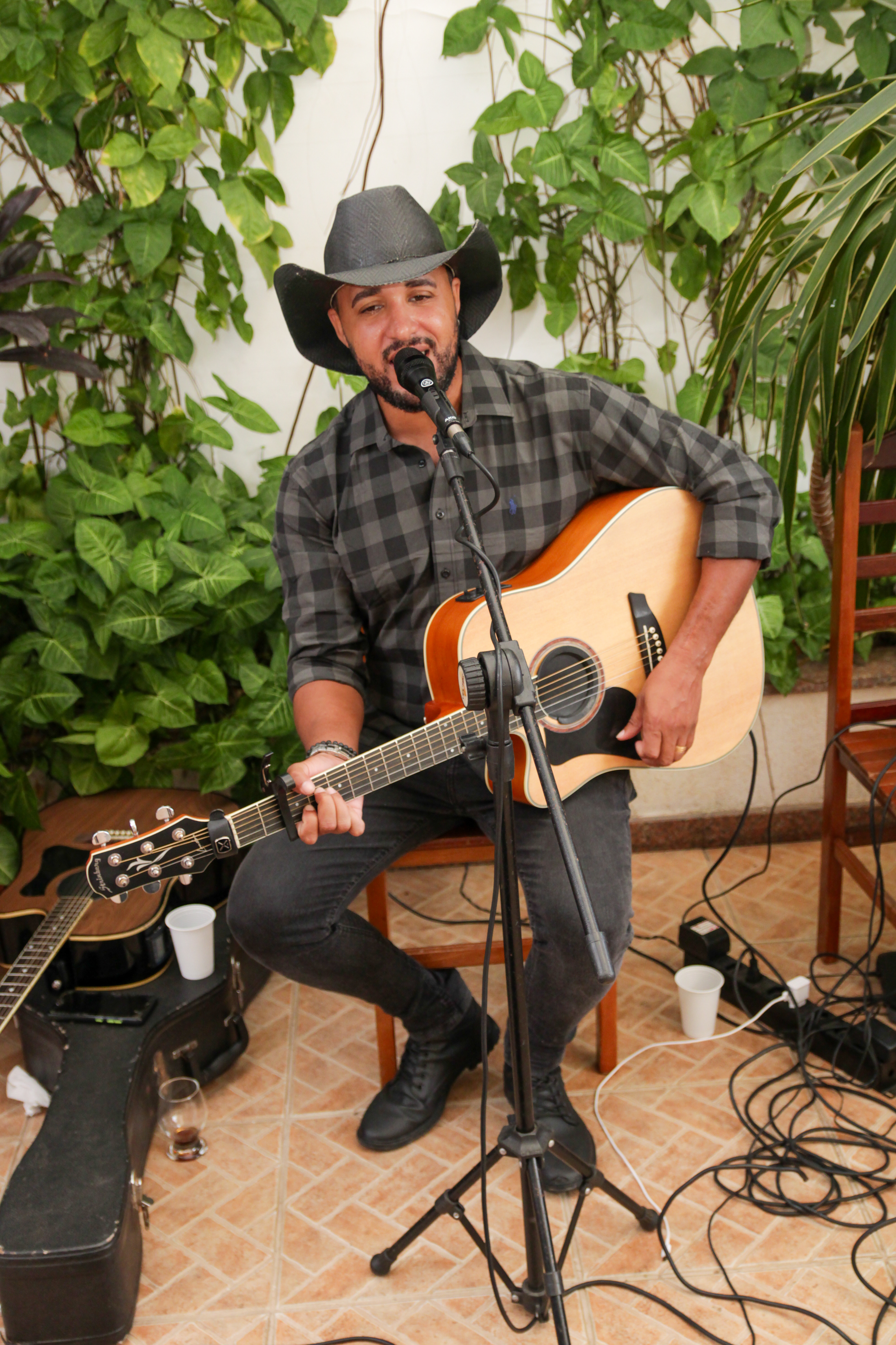 músicos na festa de 50 anos