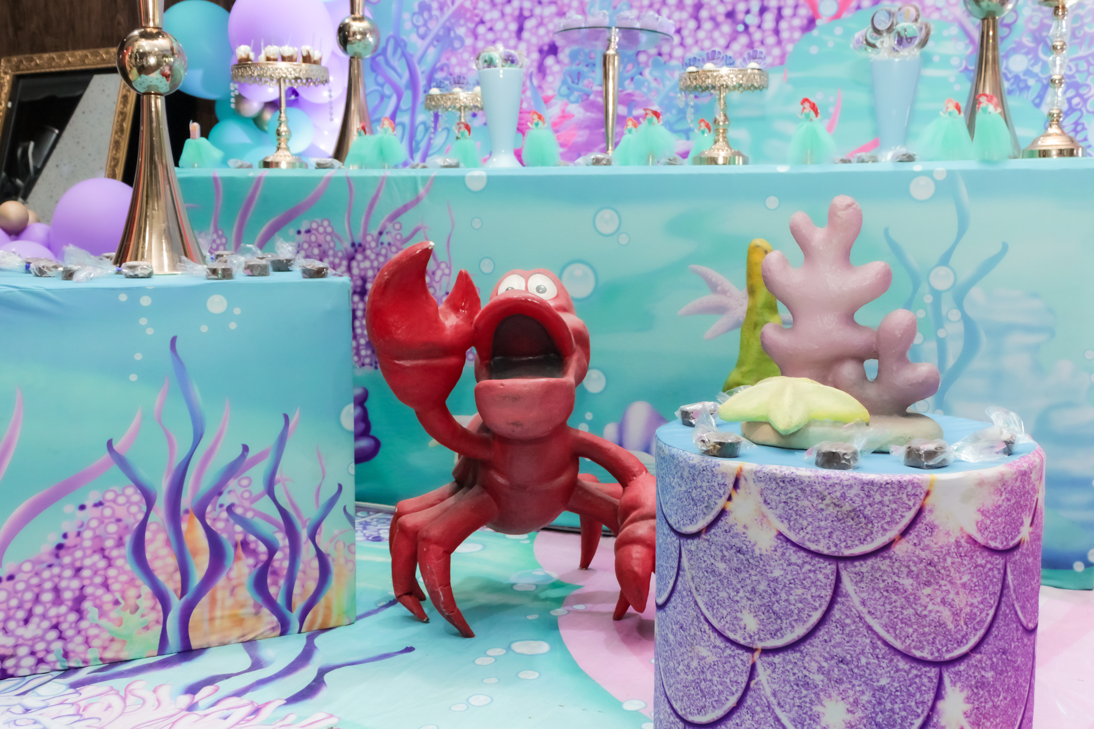 Detalhe da decoração princesa, festa SP.