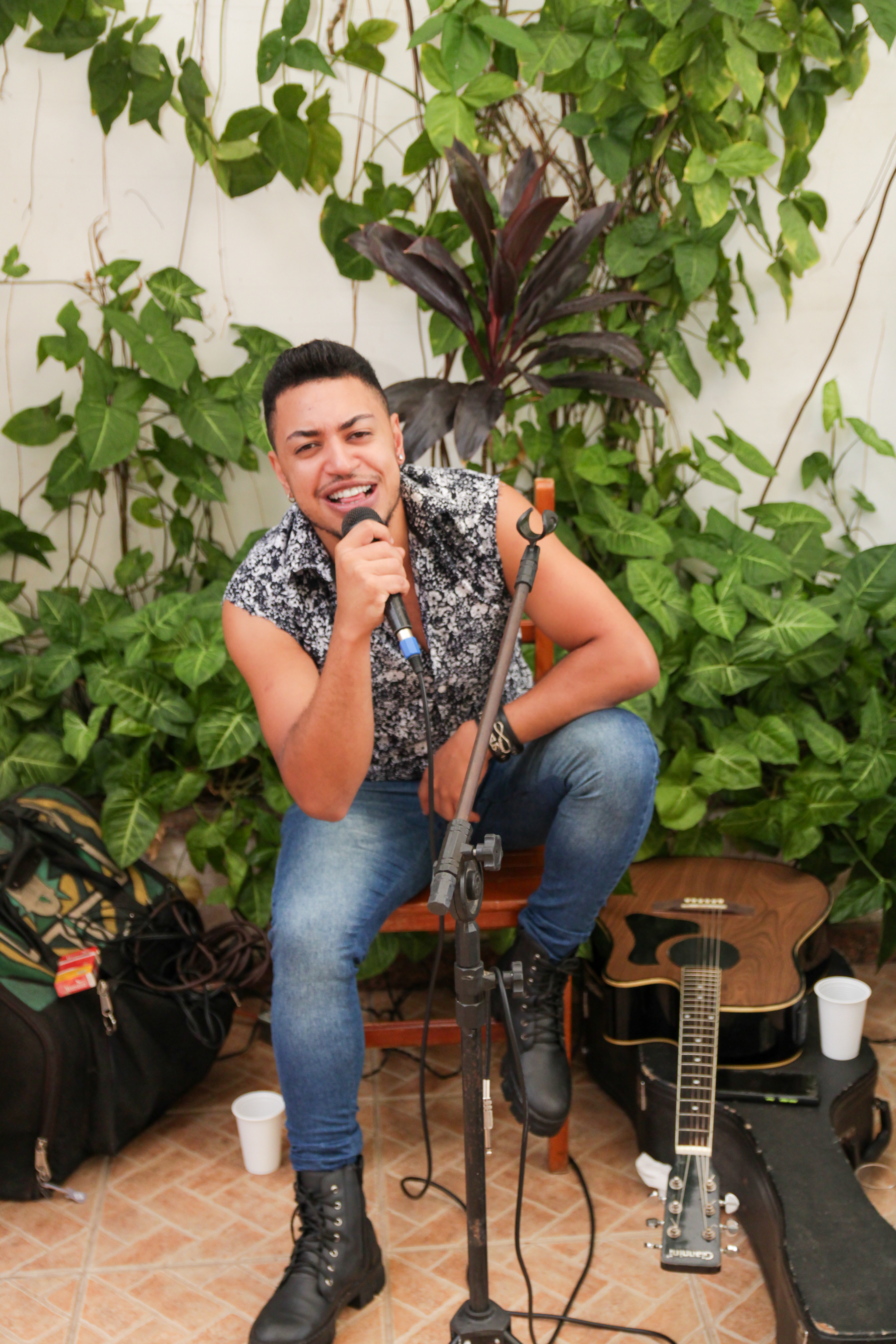 músicos na festa de 50 anos