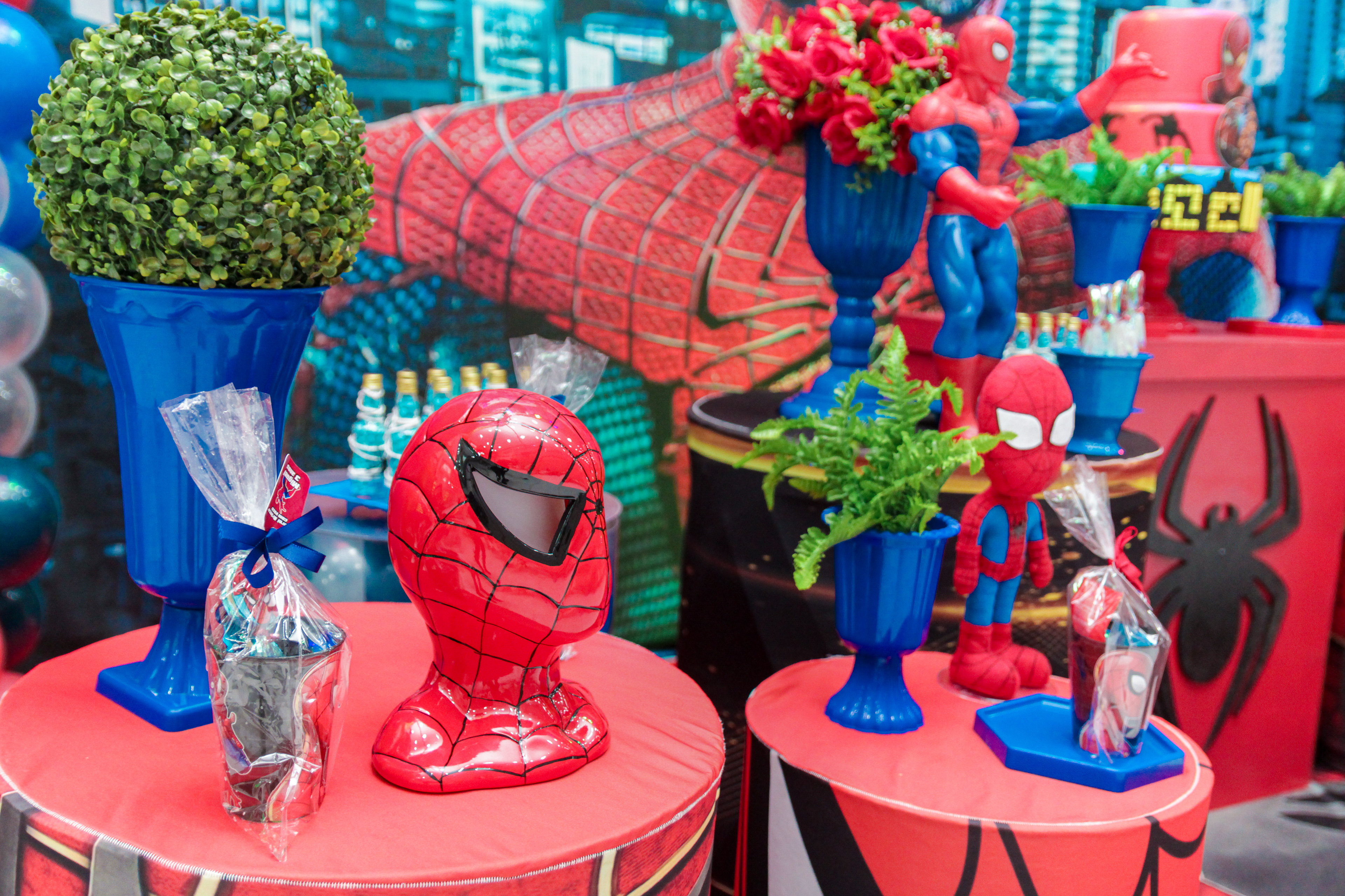 Decoração Homem-Aranha, aniversário infantil SP.