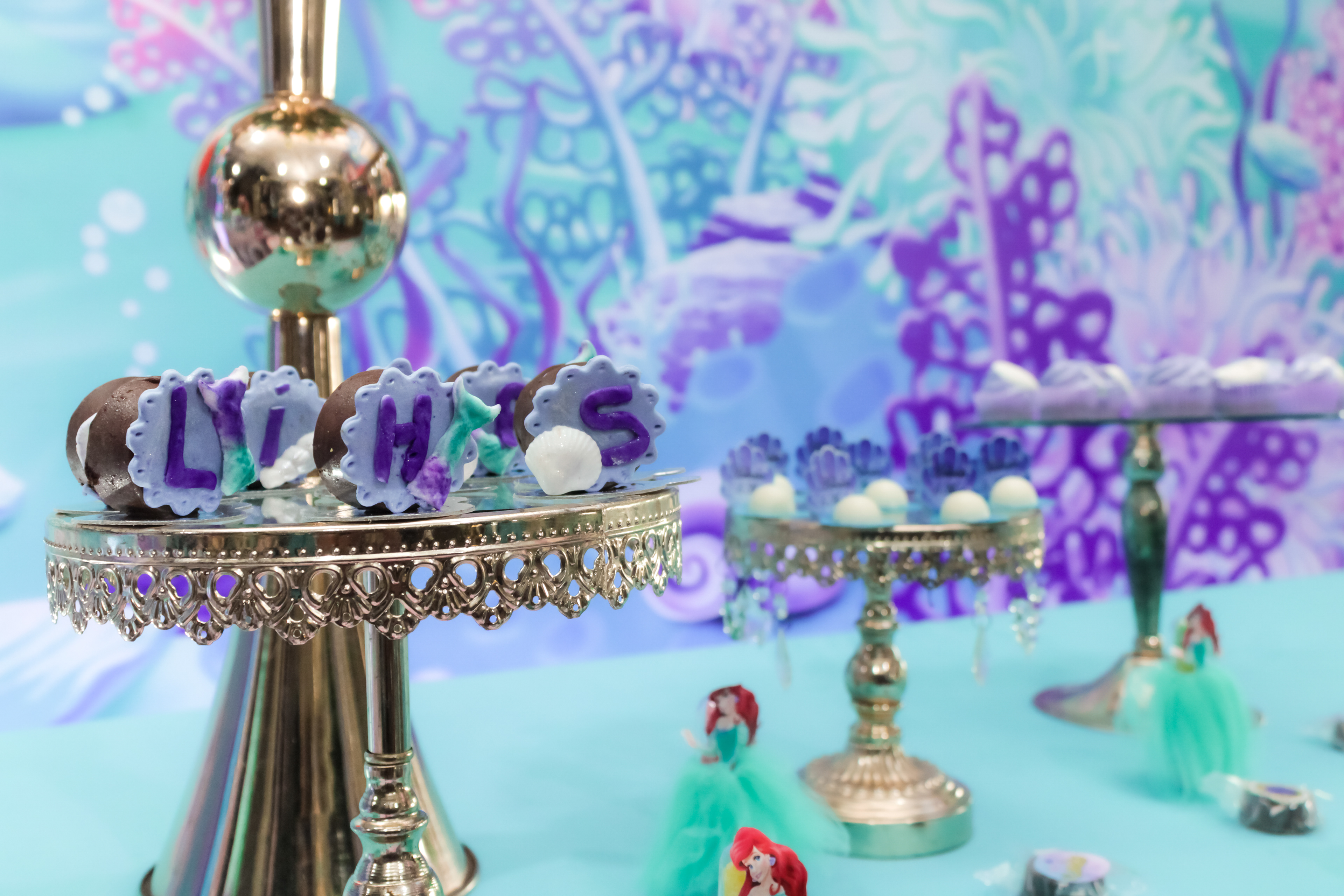 Detalhe da decoração princesa, festa SP.