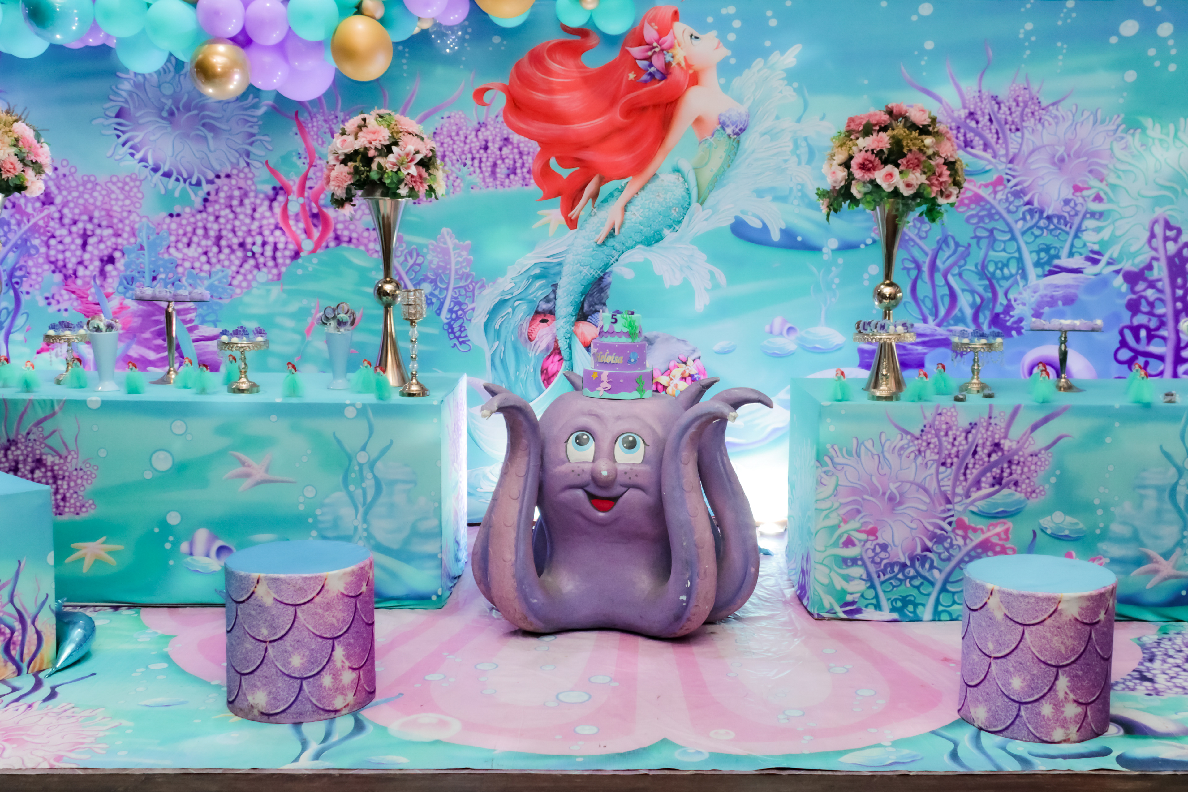 Decoração Ariel, festa da Heloísa, SP.