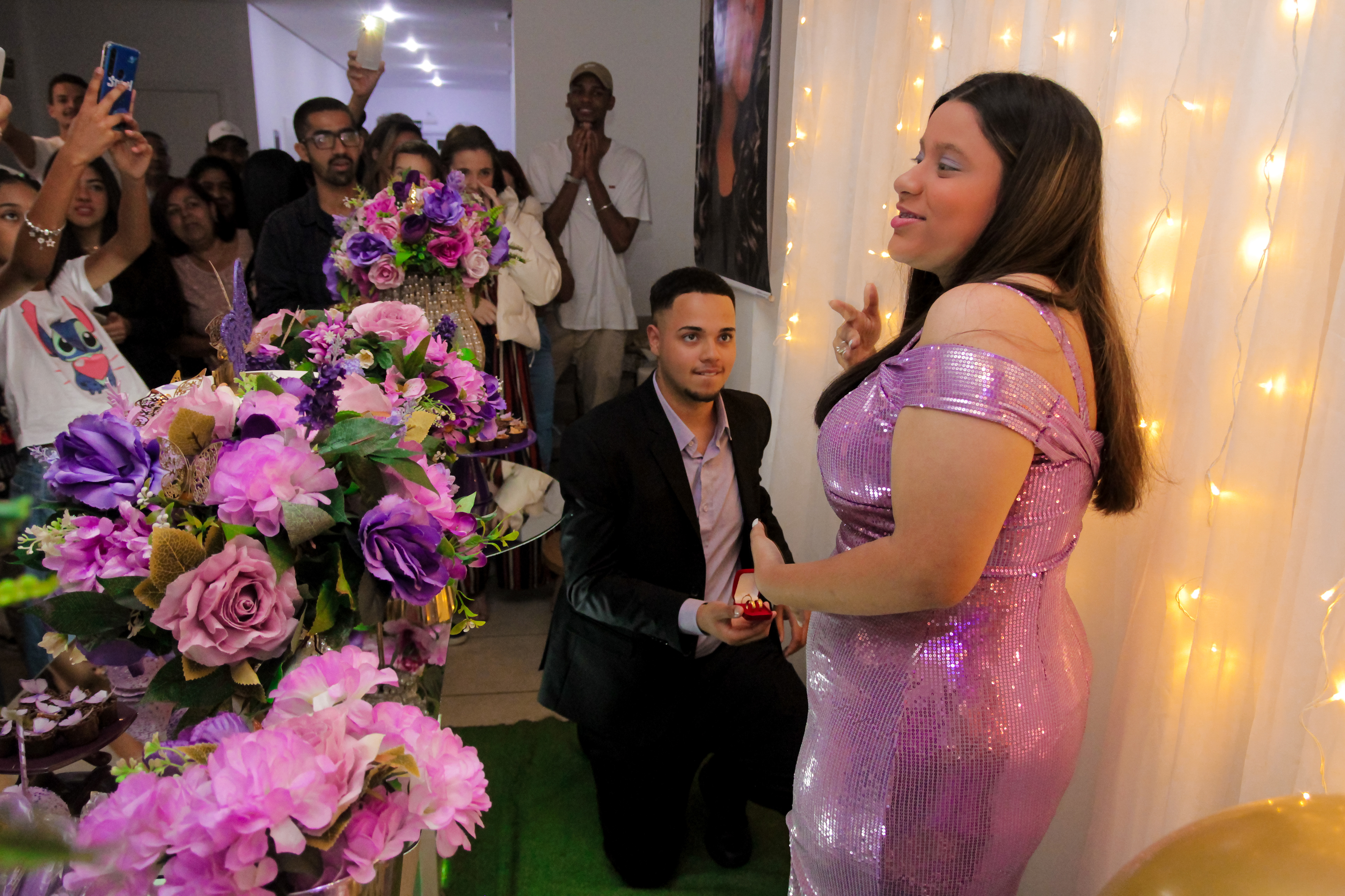 Foto pedido de casamento na festa de 17 anos SP.