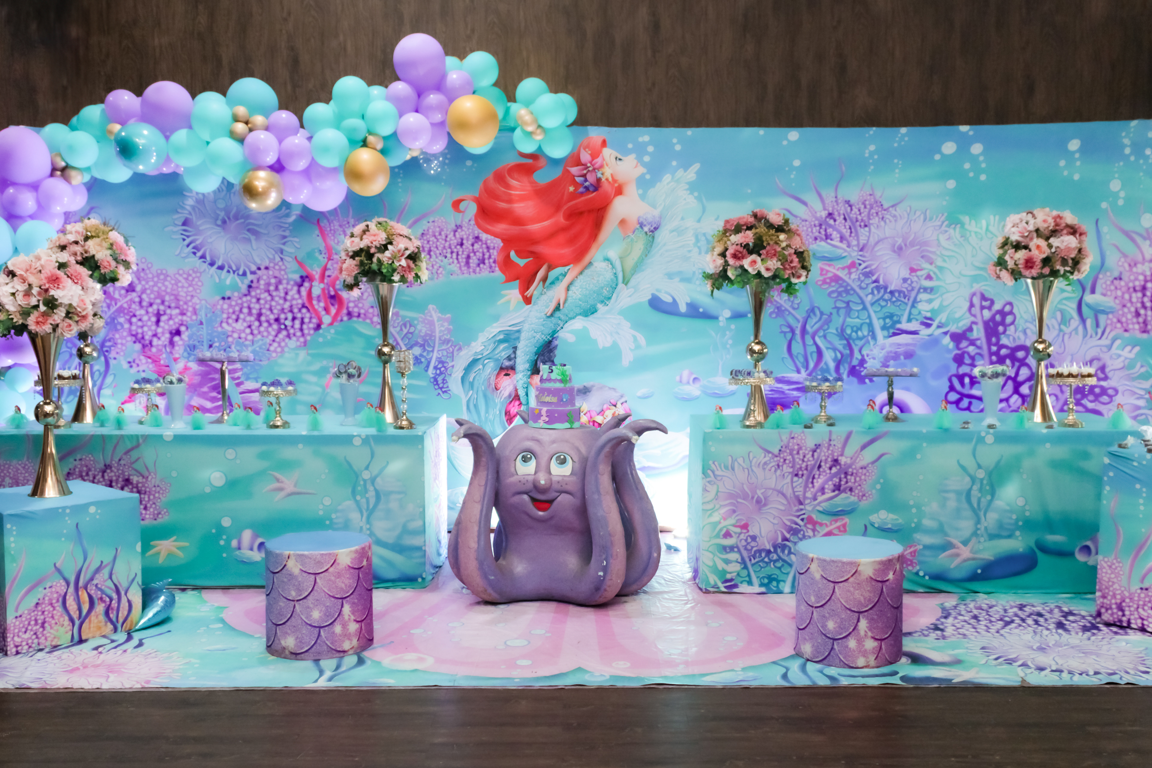 Decoração Ariel, festa da Heloísa, SP.