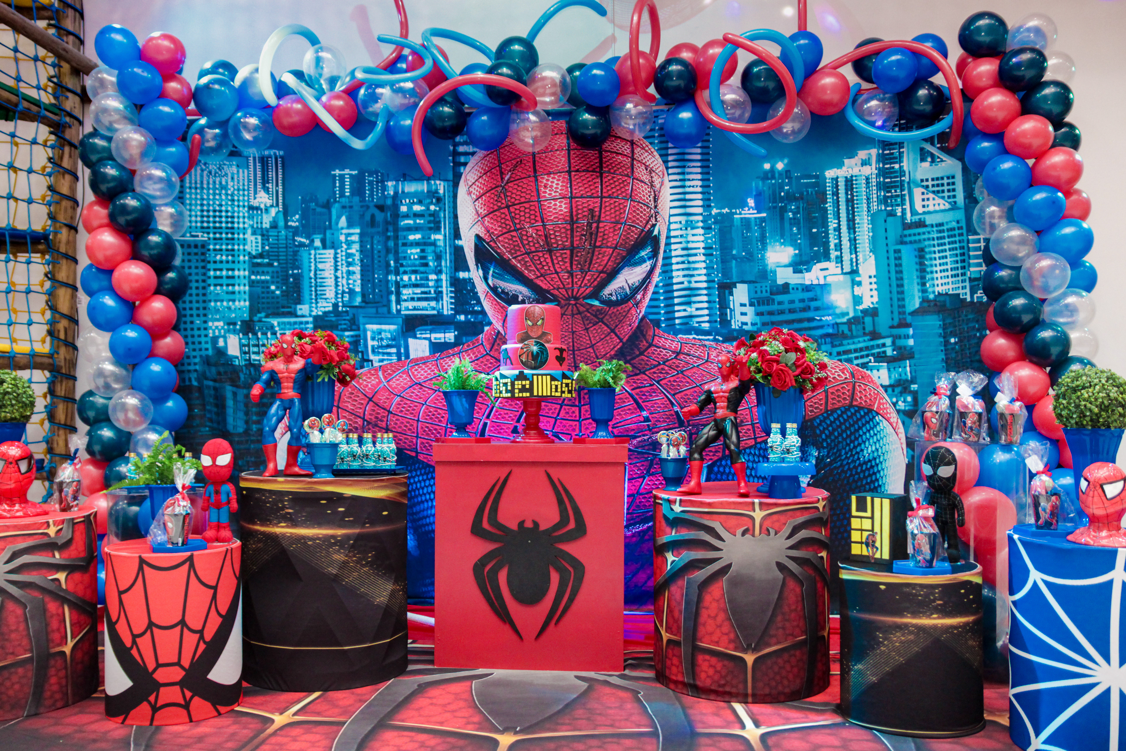 Decoração Homem-Aranha, aniversário infantil SP.