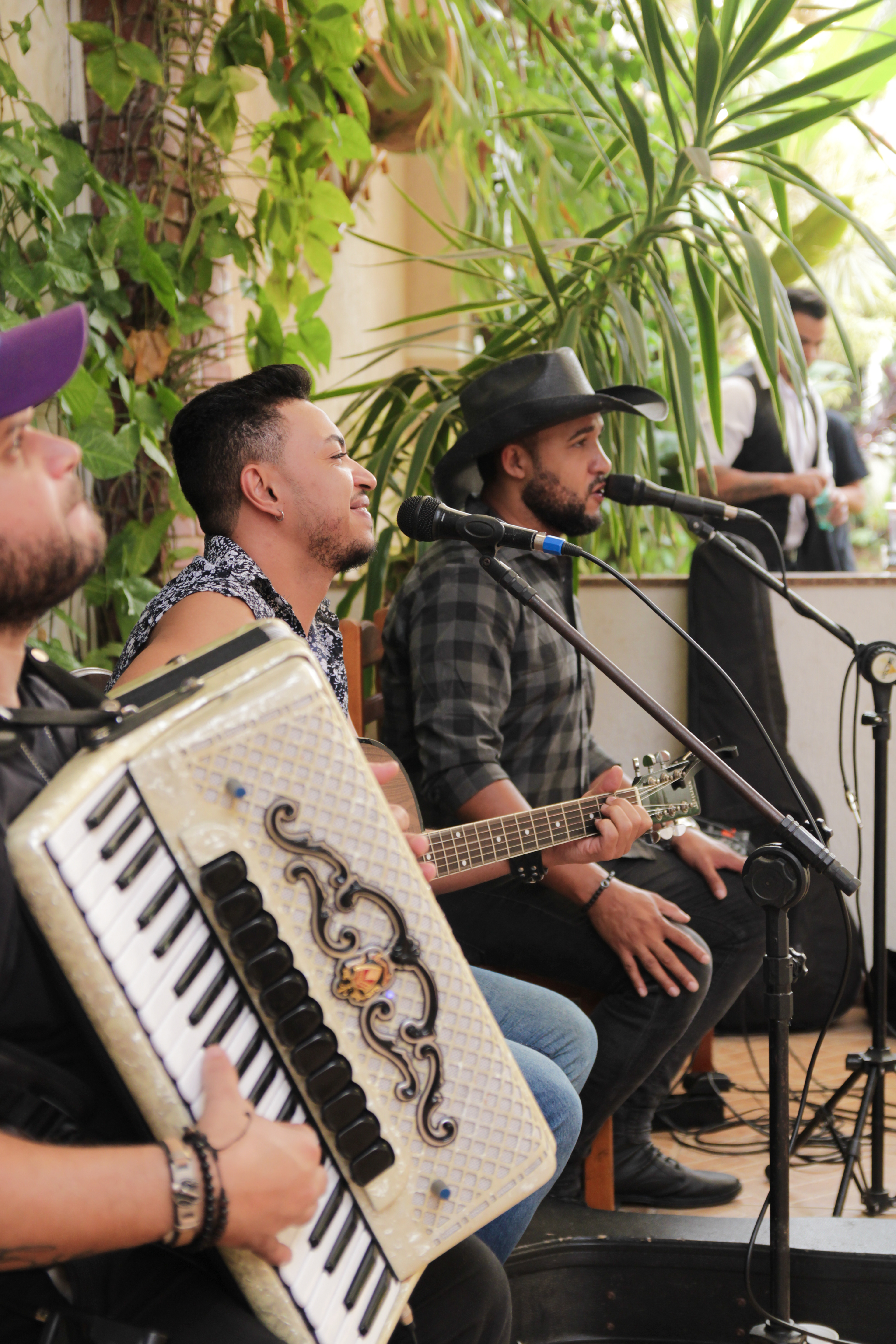 musicos na festa de 50 anos