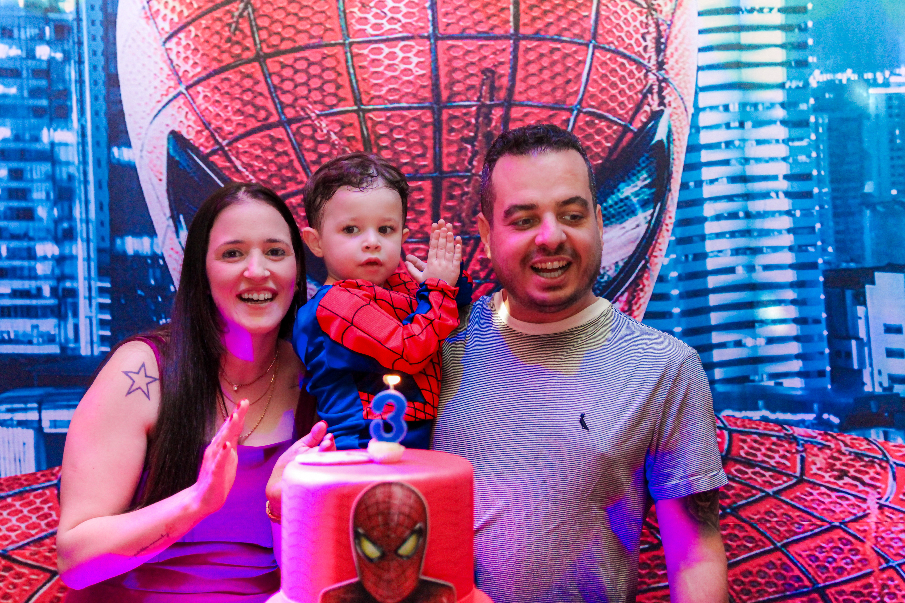 Foto do parabéns, Miguel 3 anos, São Paulo.