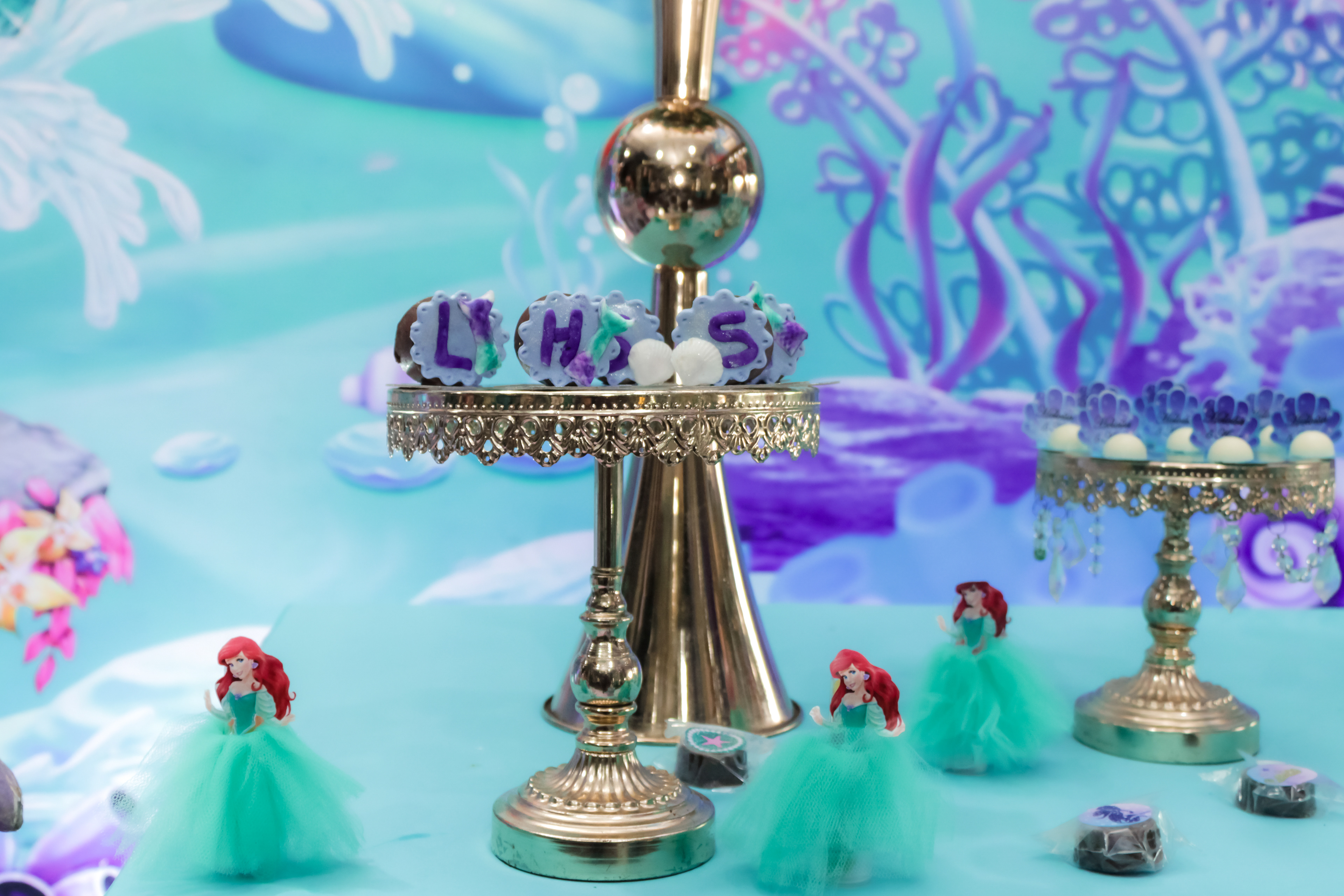 Detalhe da decoração princesa, festa SP.