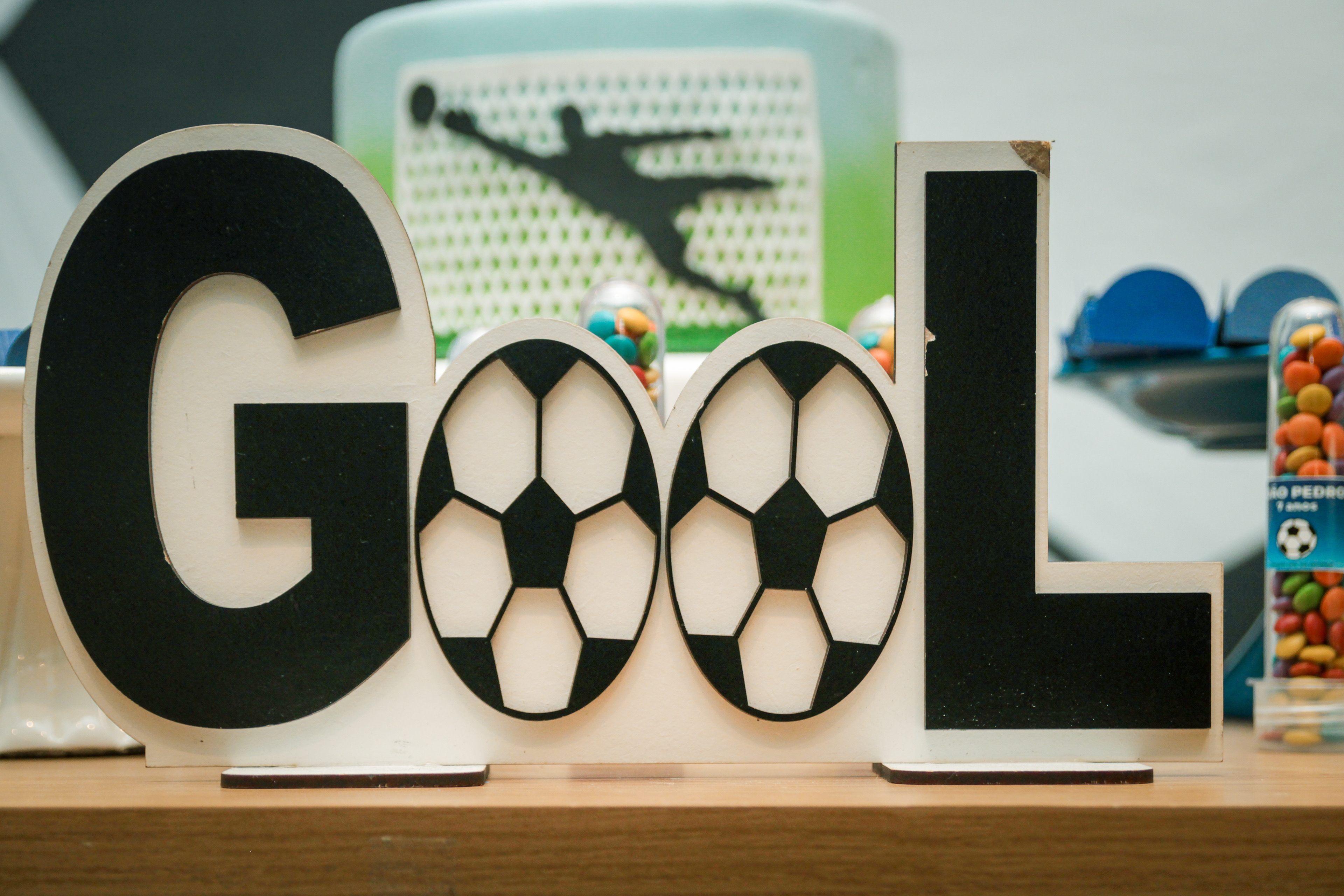 Detalhe da decoração, festa João Pedro.