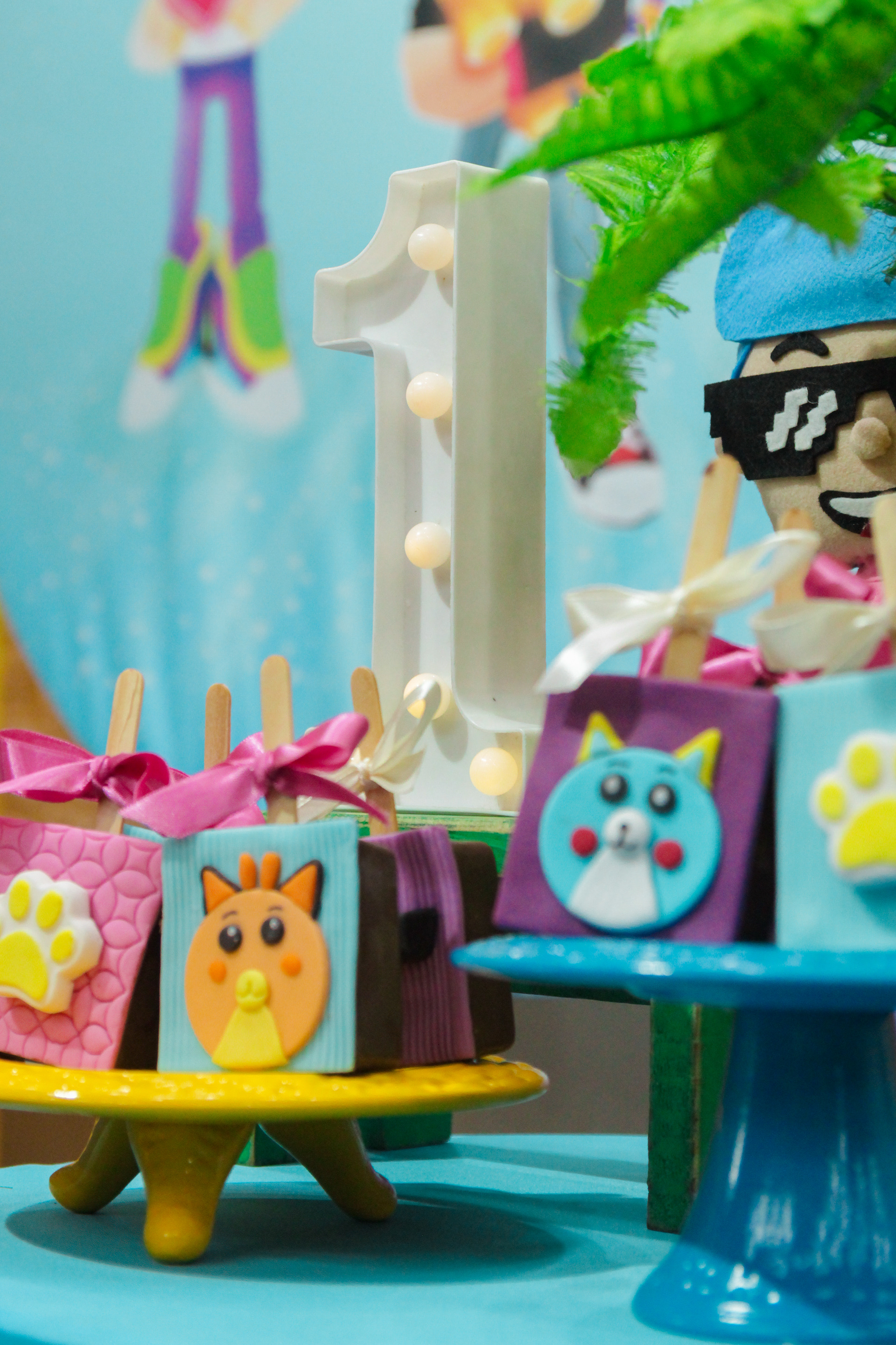 Detalhe da decoração infantil, irmãos SP.