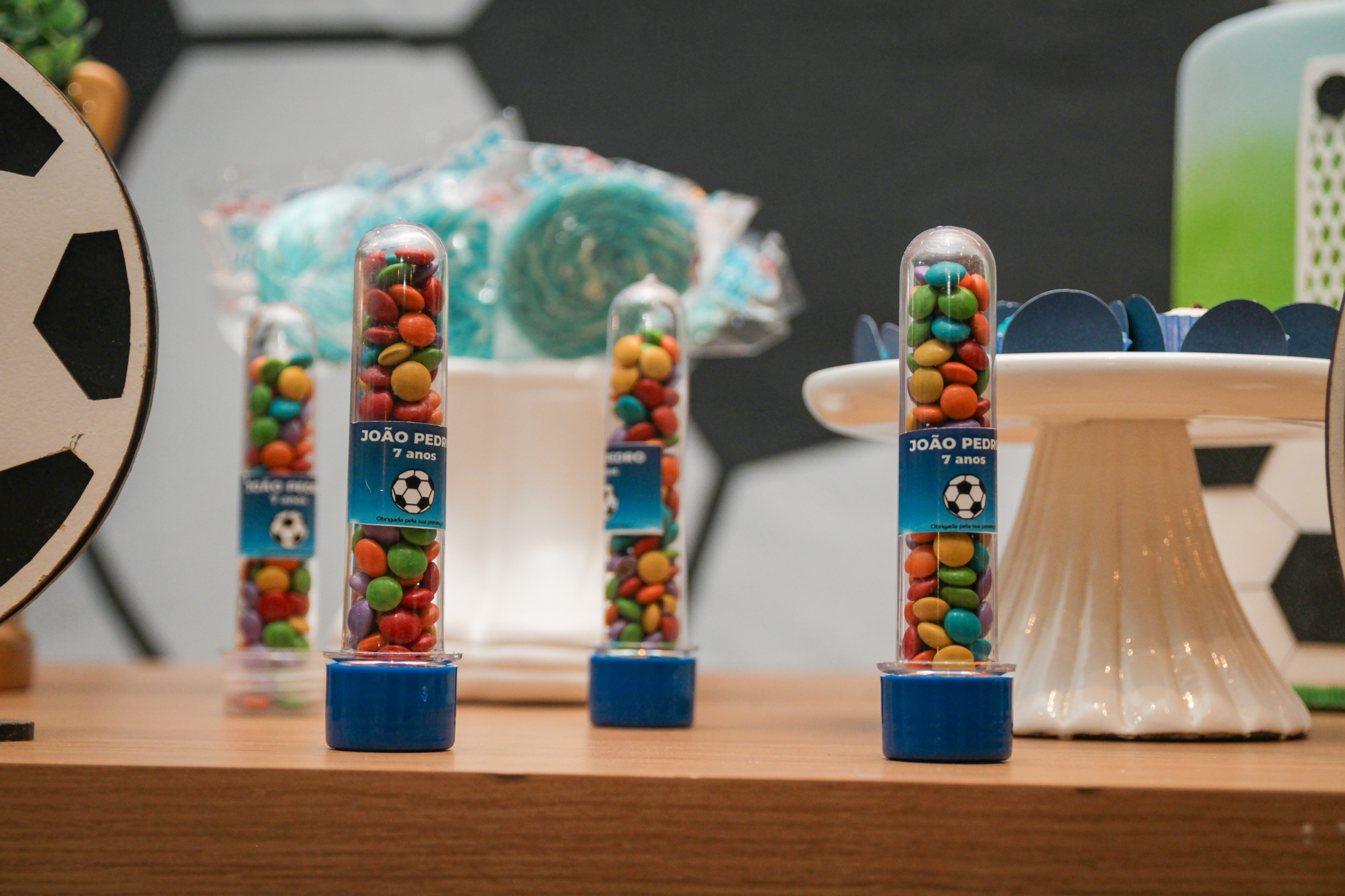 Detalhe da decoração, festa João Pedro.