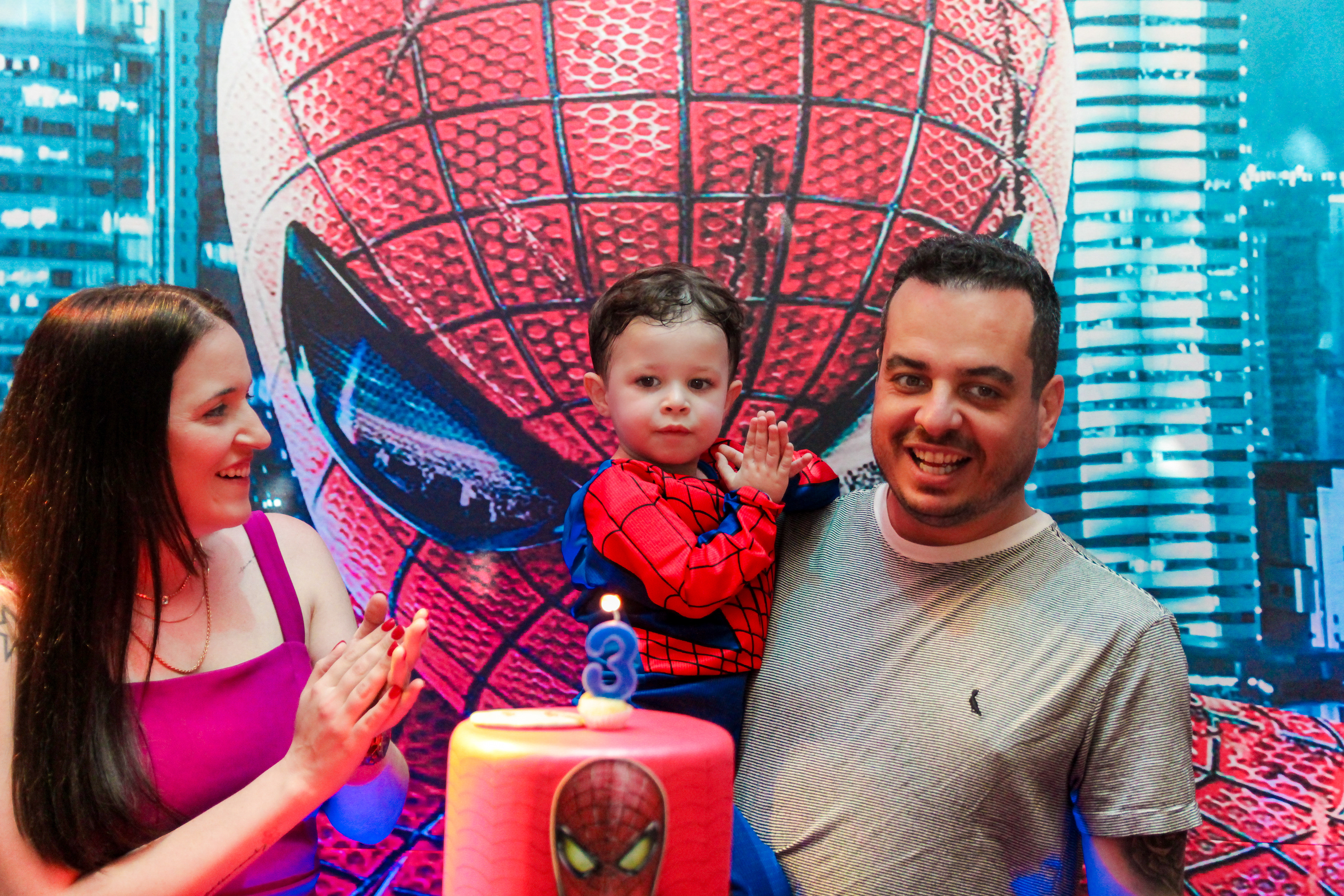 Foto do parabéns, Miguel 3 anos, São Paulo.