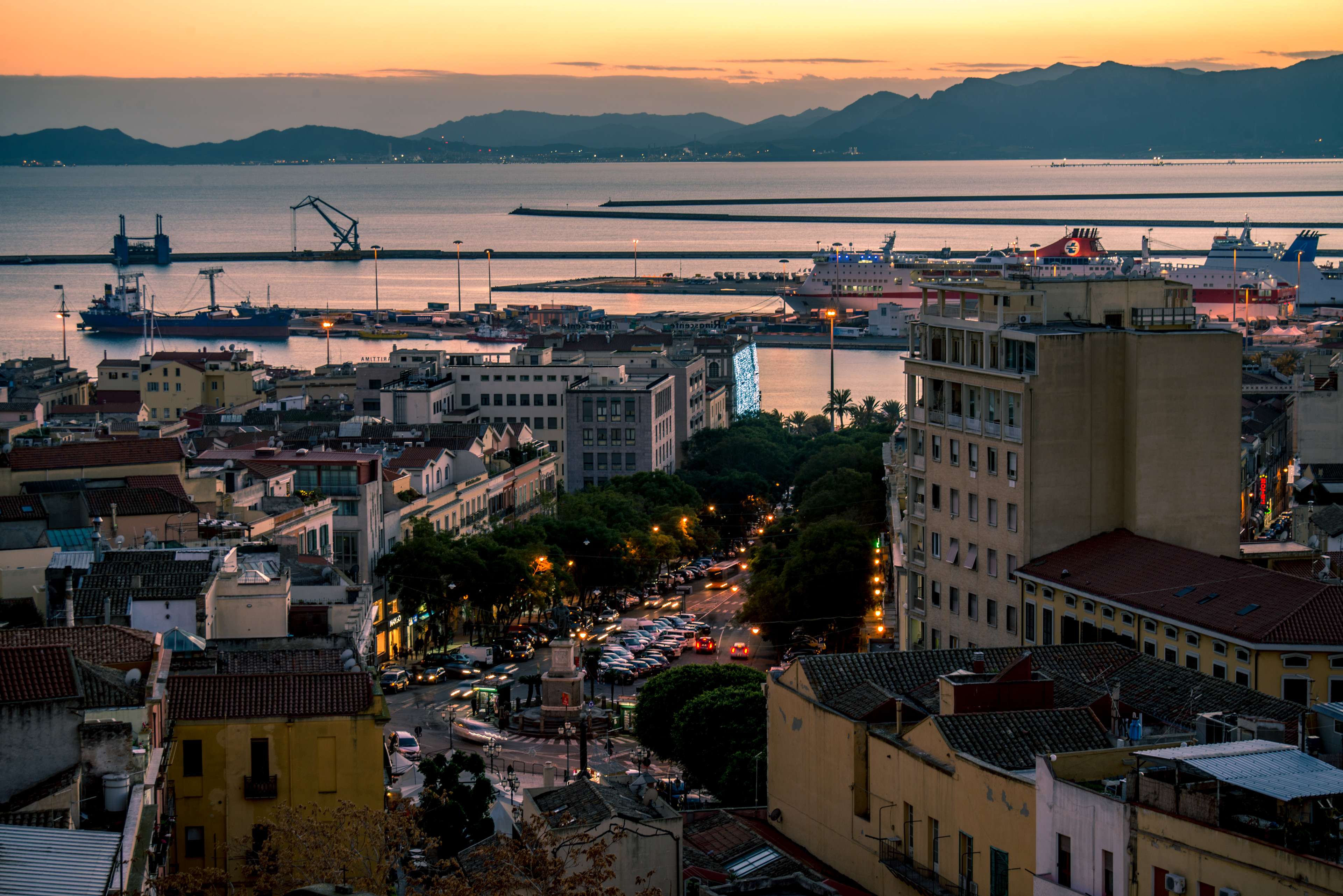 Aerial view of Cagliari