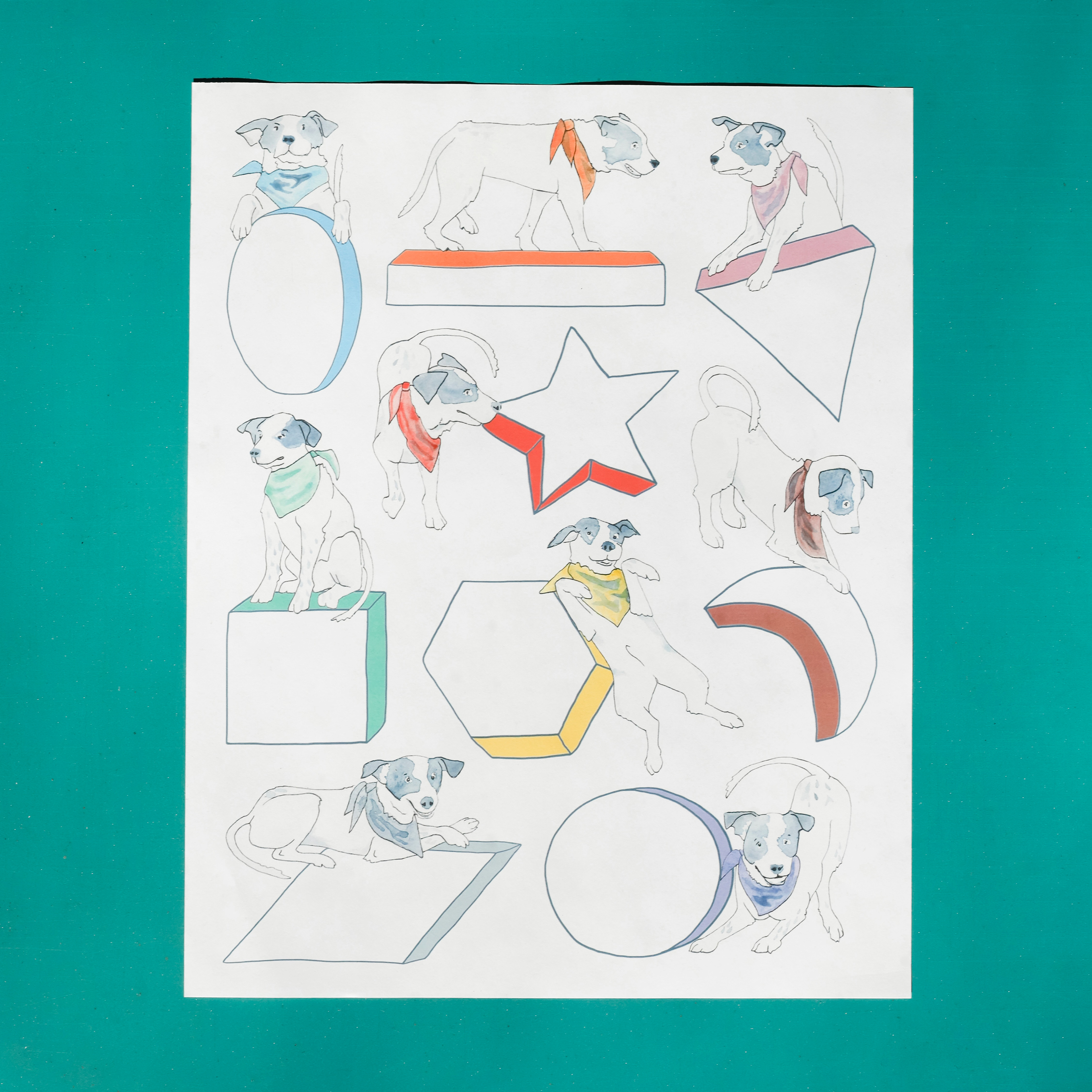 You don't have to color inside the lines on Milo's coloring page!