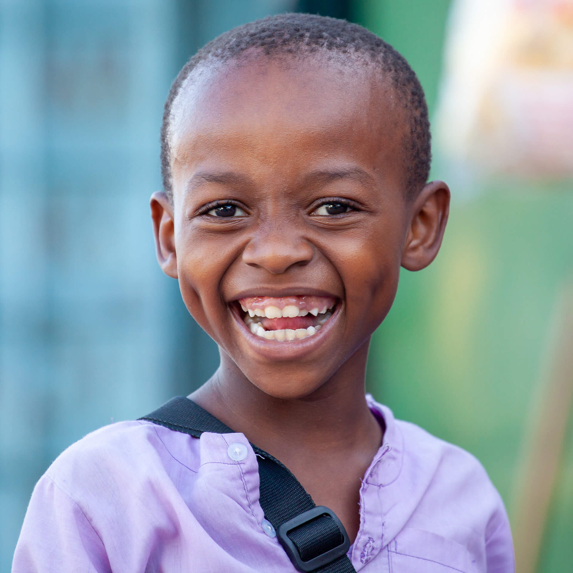 Portrait of a young boy in Vingunguti, Dar es Salaam, Tanzania