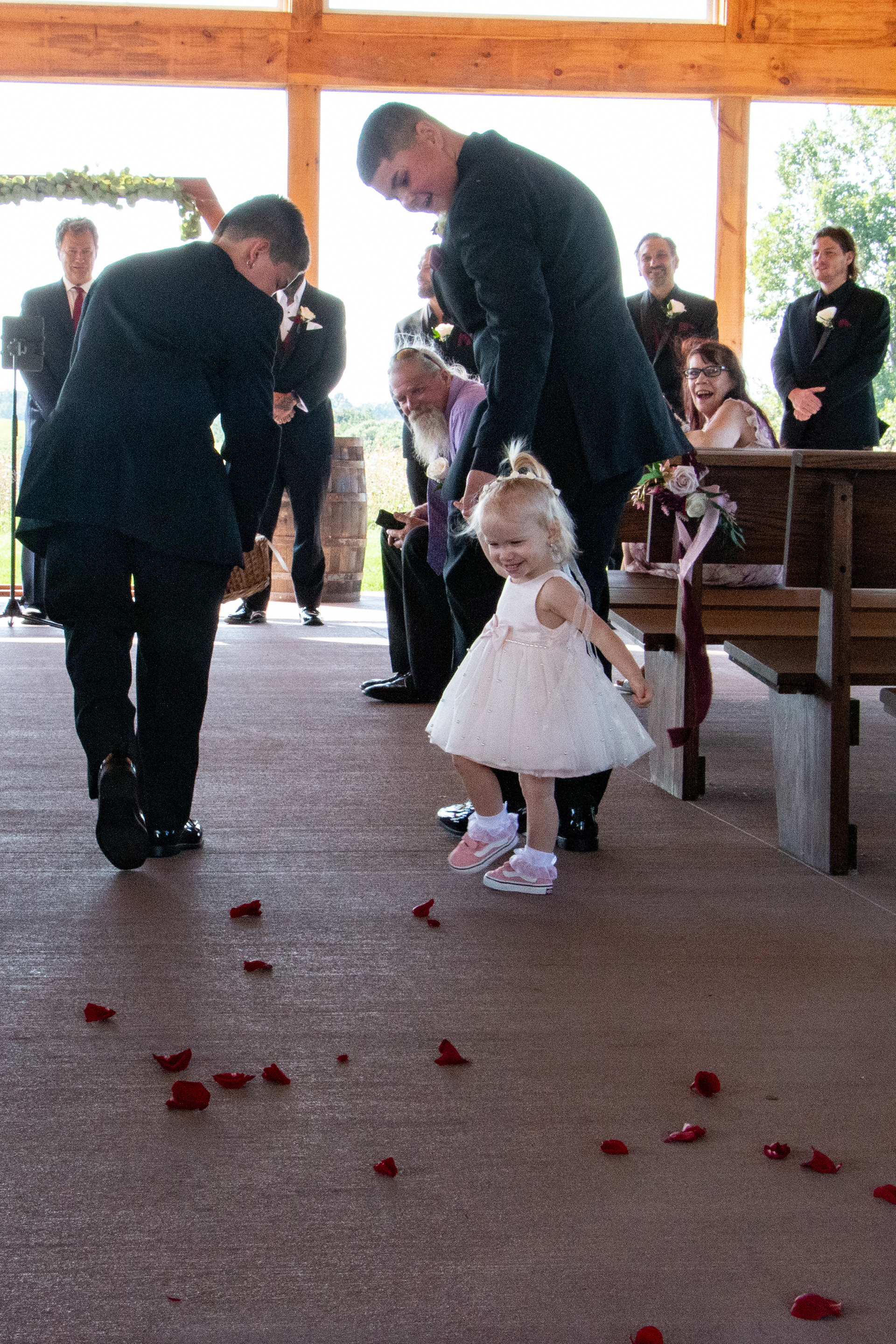 Adorable flower girl and ring bearers