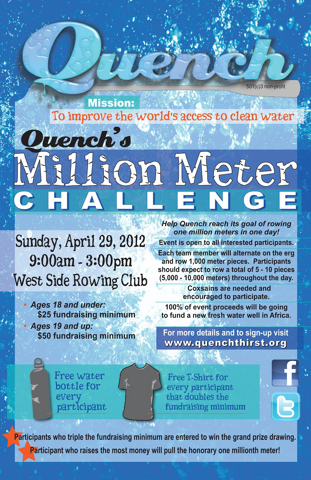 Poster design for West Side Rowing Club challenge, Buffalo NY.