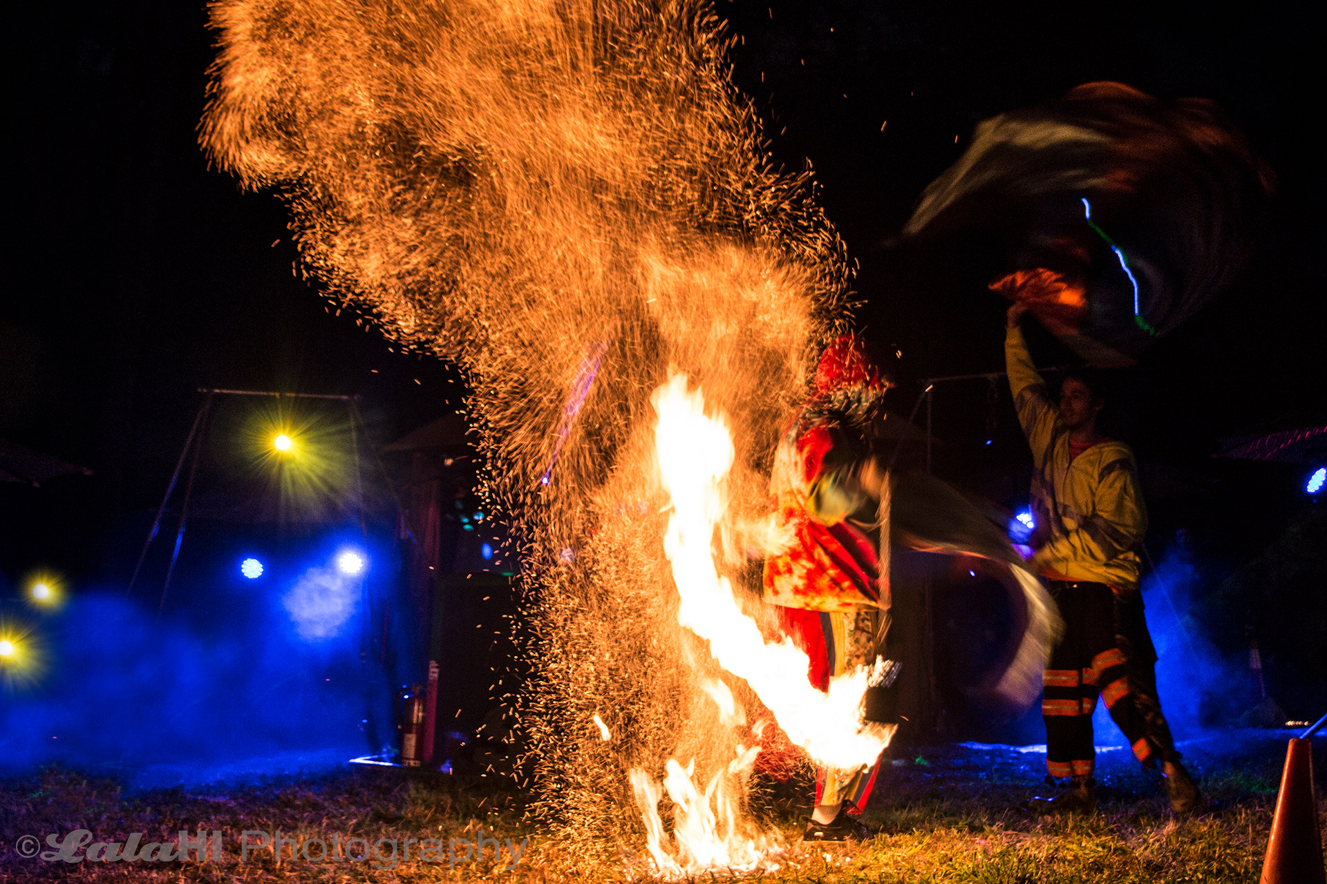 Spun Out Fire Productions at a music festival in Liberty, PA.