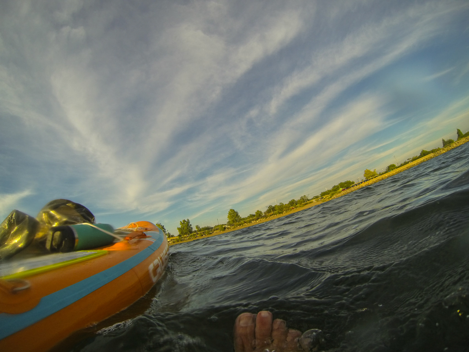 GoPro SUP photos off Gallagher Beach, Buffalo NY.