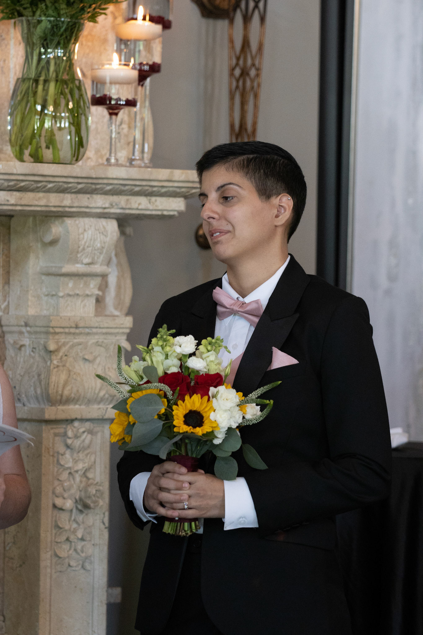 Wedding ceremony at Avanti Mansion, Hamburg, NY.