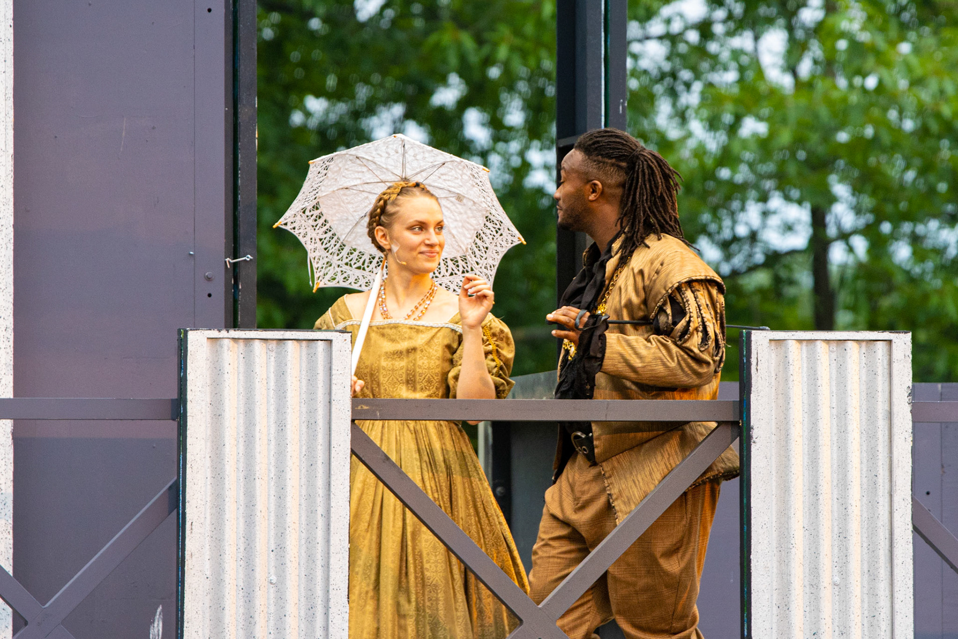 Very rainy Shakespeare in Delaware Park, Buffalo NY.