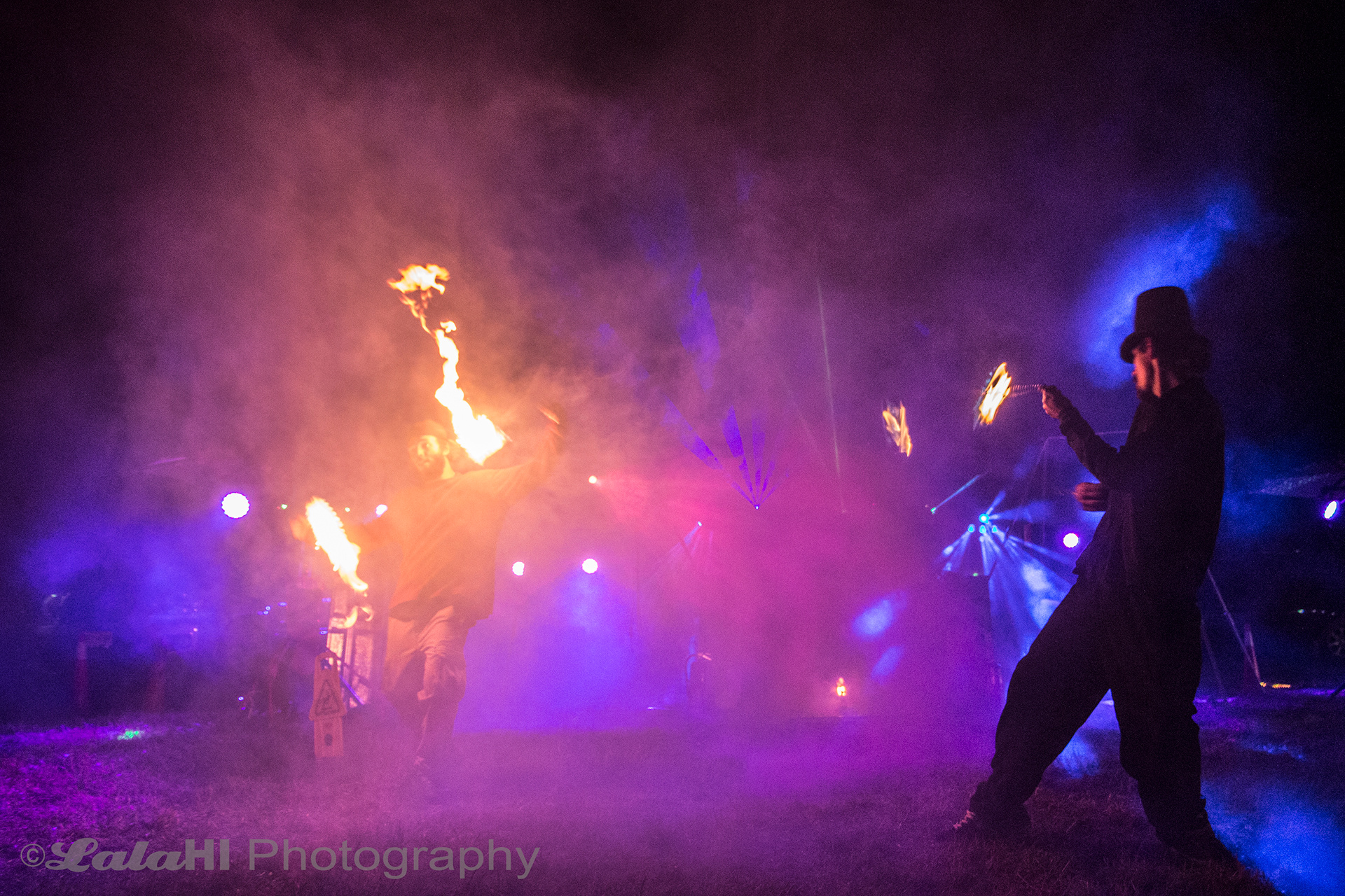 Spun Out Fire Productions at a music festival in Liberty, PA.