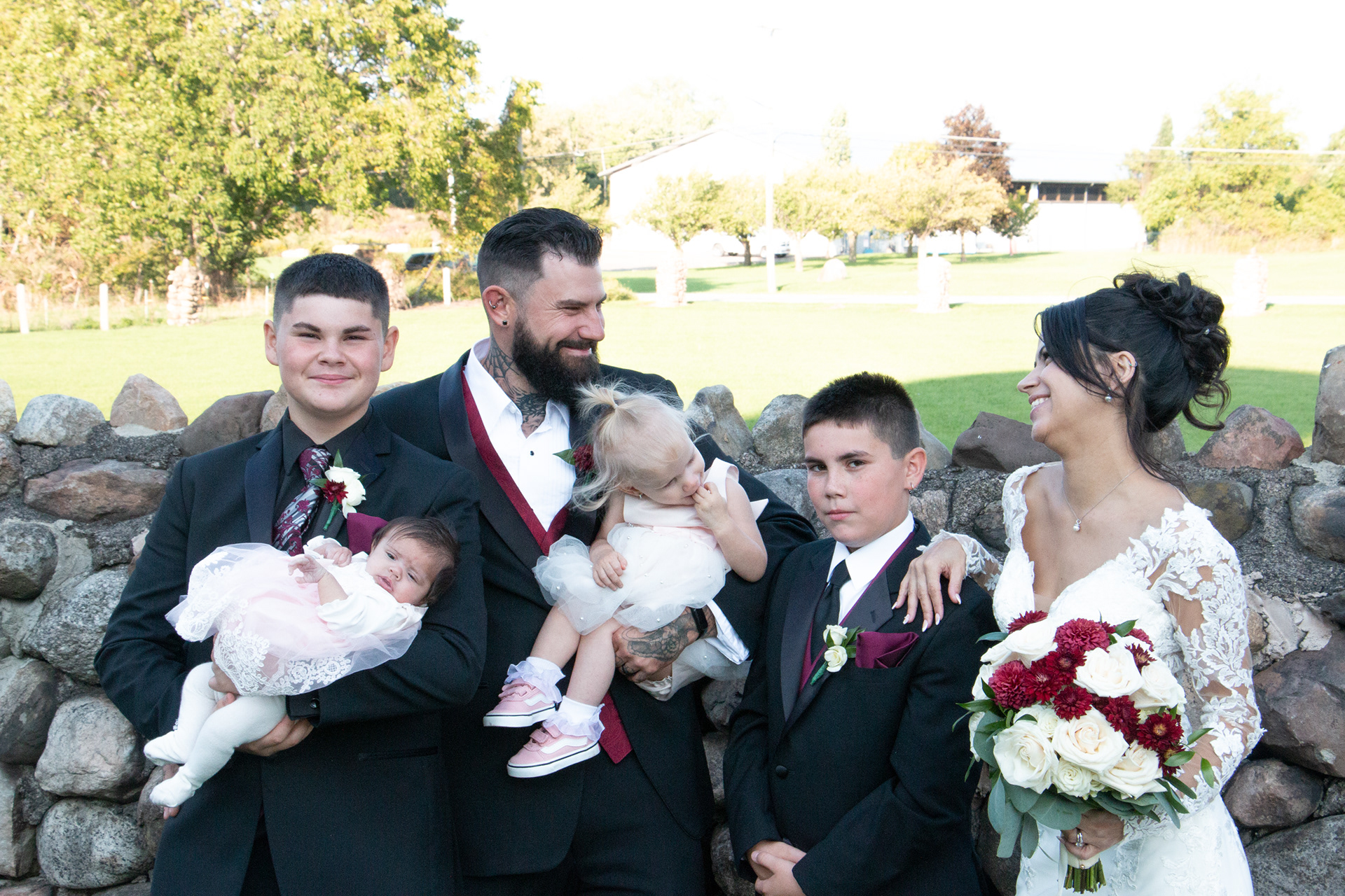 The beautiful blended family at The Gallagher, Medina NY.