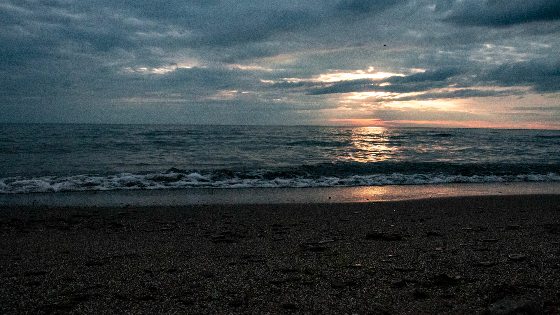 Moody sunset at Woodlawn Beach, Hamburg NY.