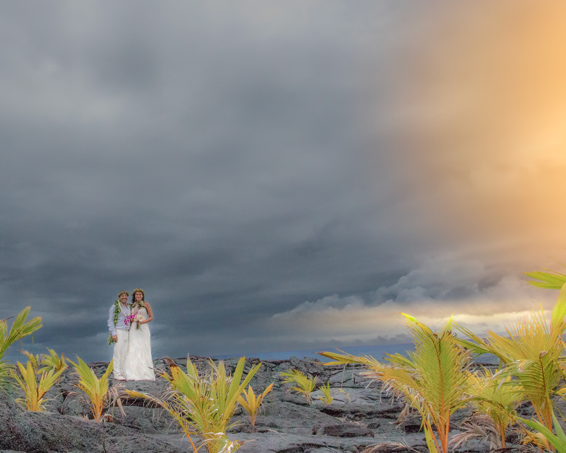 Wedding Hawaii, Kalapana, couple.