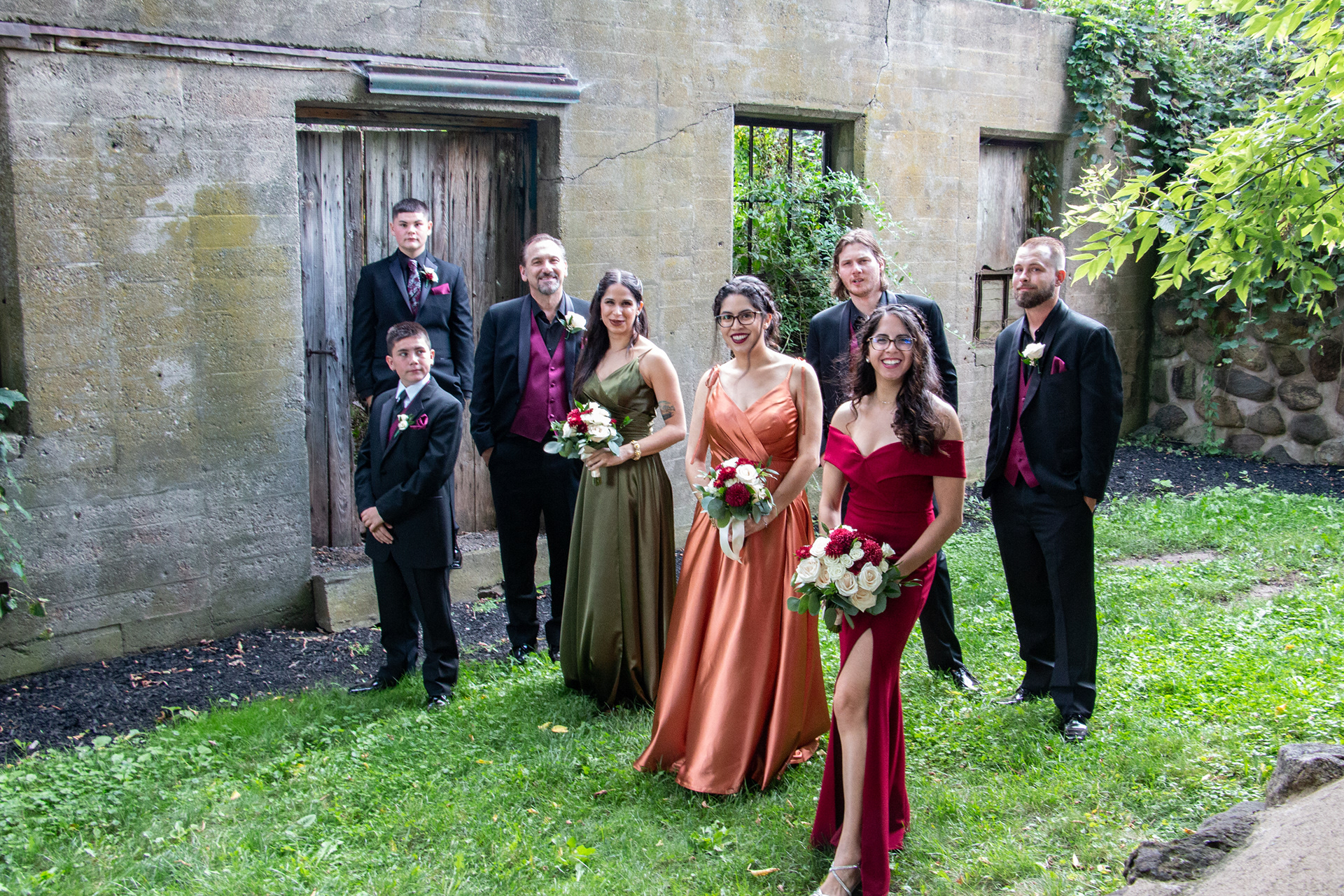 Wedding party at The Gallagher, Medina NY.