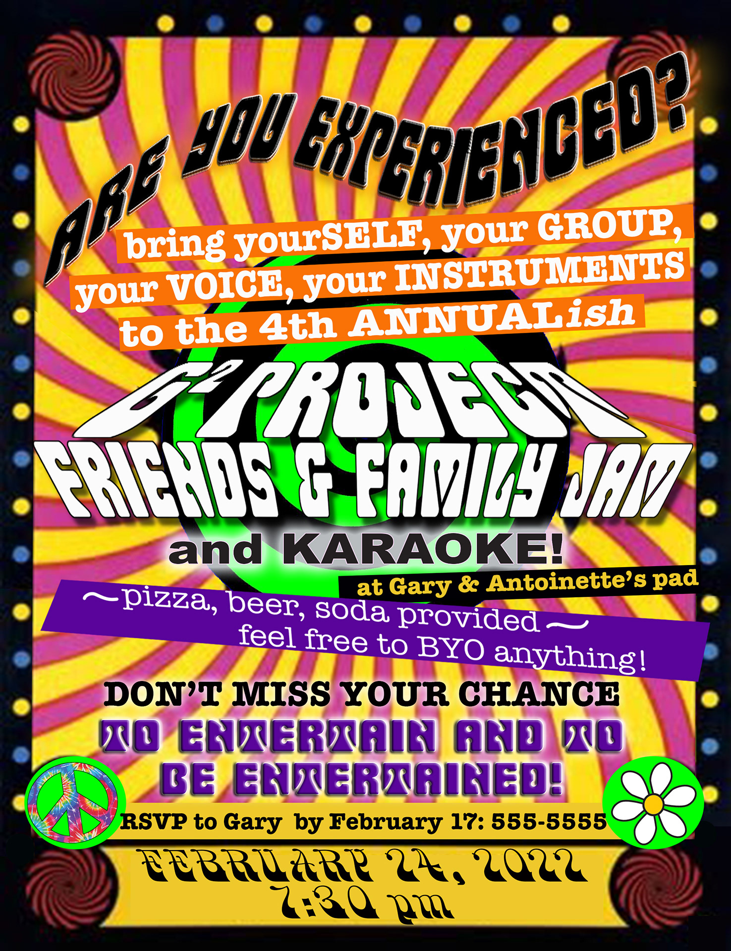 Poster design for music jam.