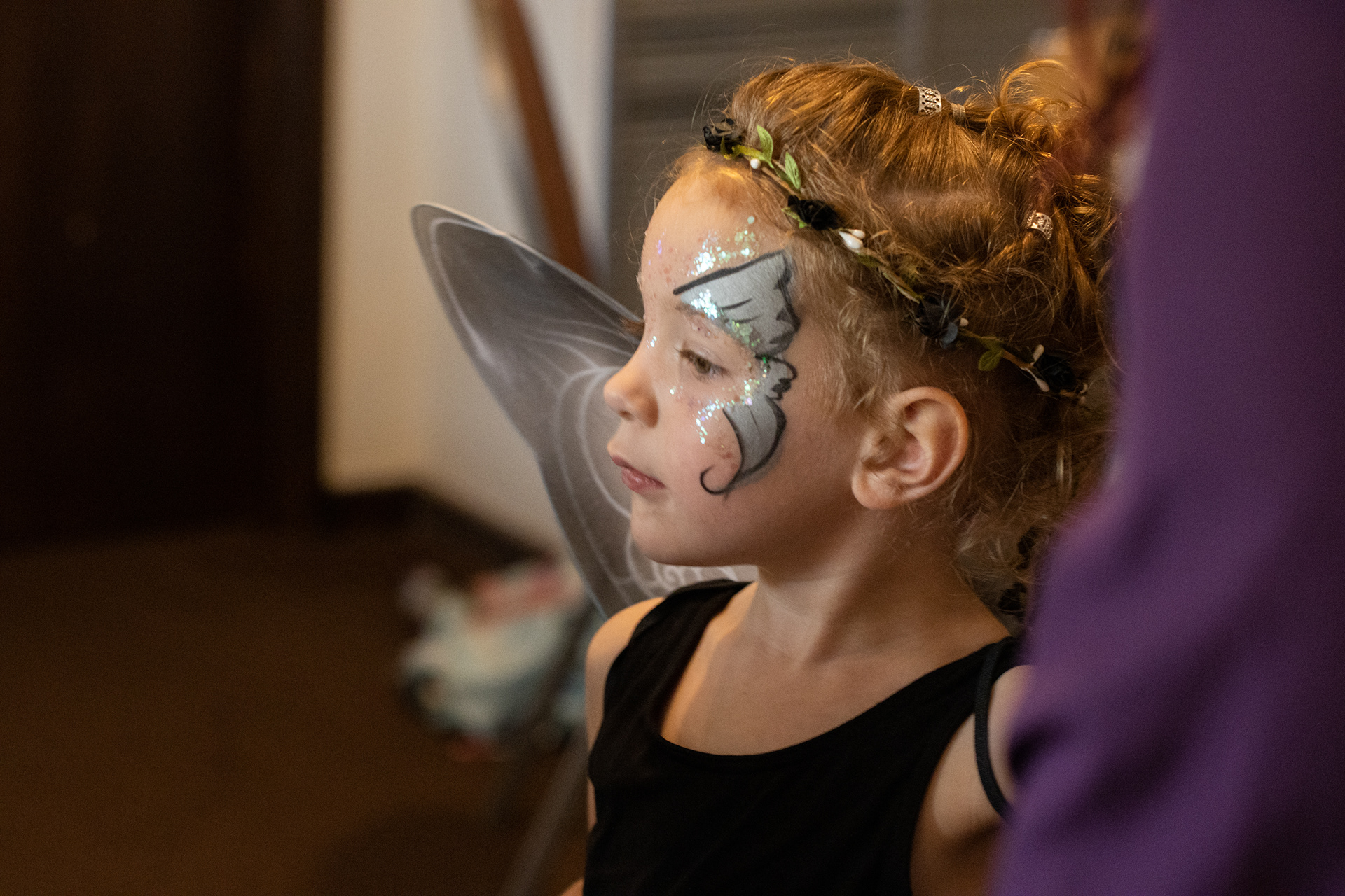 A flower girl at VC Telethon HQ in Lancaster.