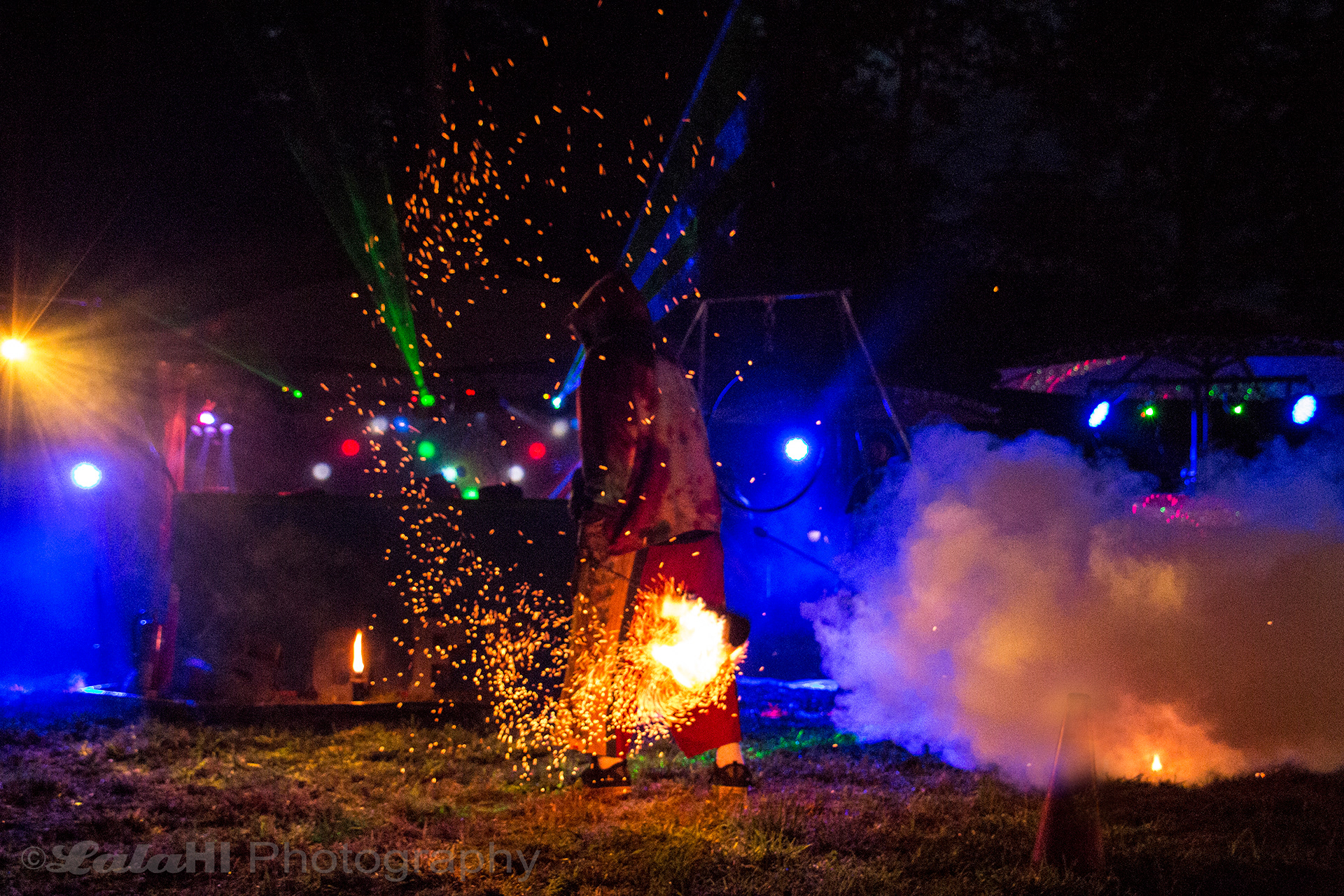 Spun Out Fire Productions at a music festival in Liberty, PA.