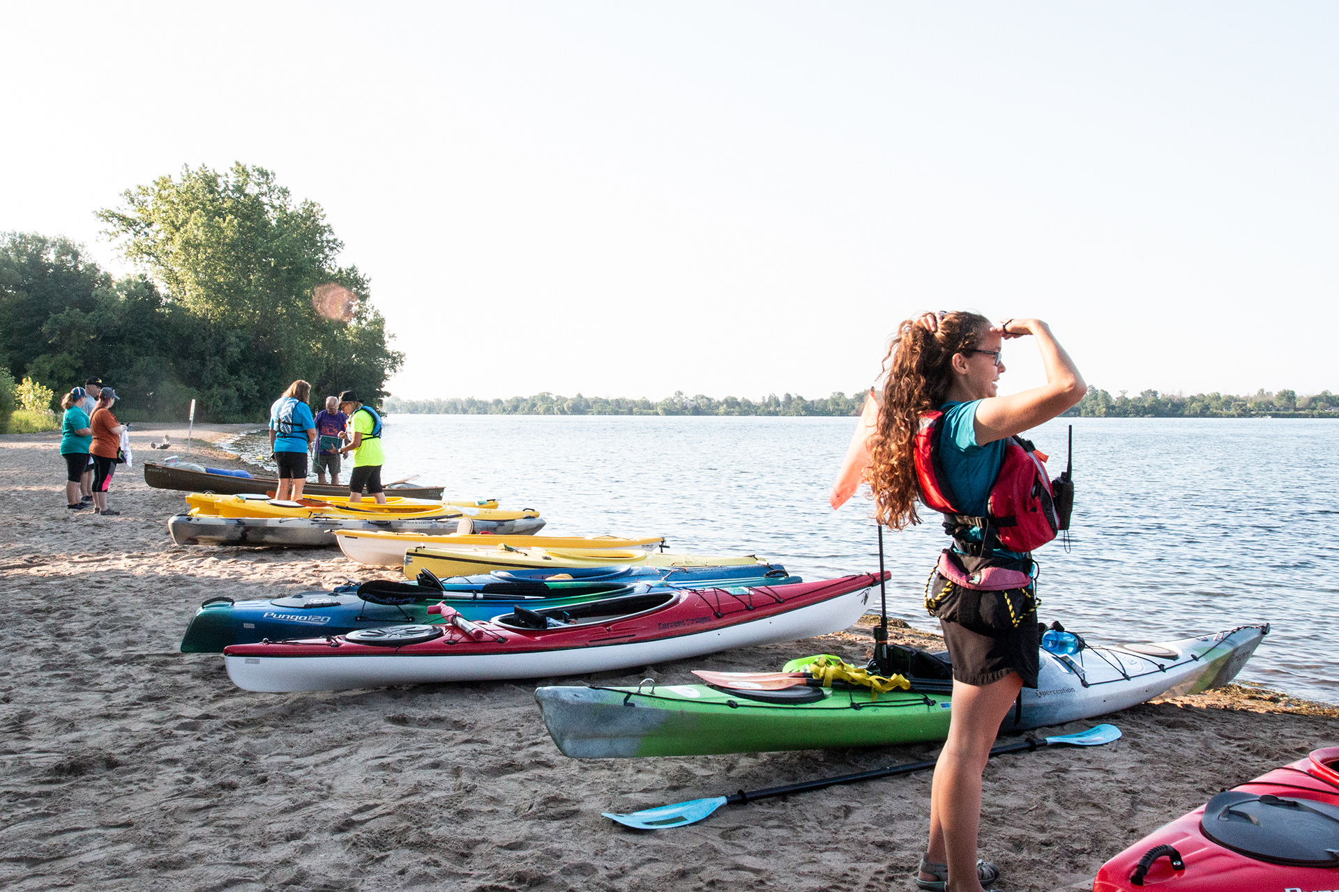 Buffalo Niagara Waterkeeper "Paddles Up" at Beaver Island, NY.