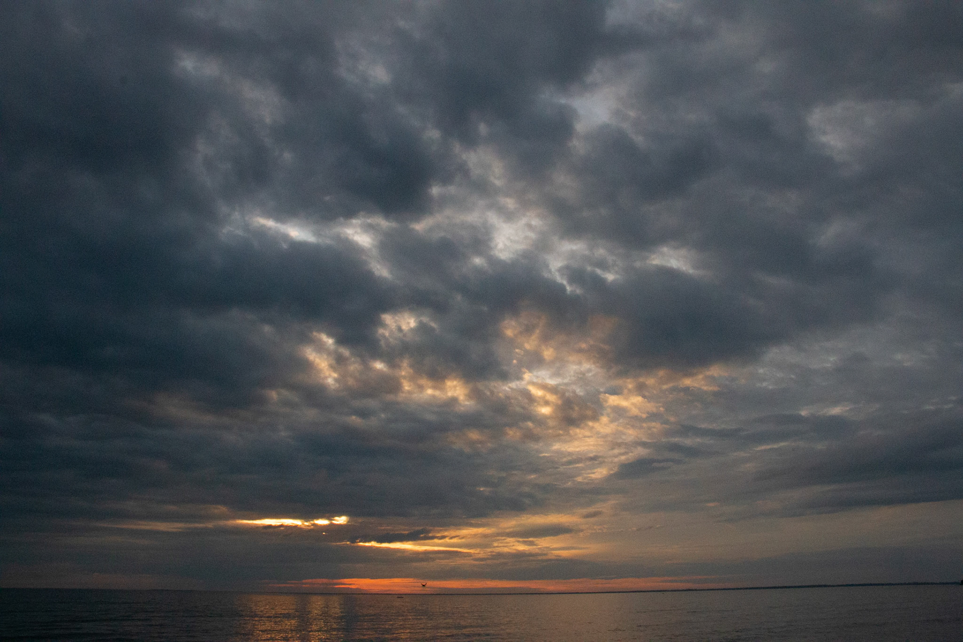 Moody sunset at Woodlawn Beach, Hamburg NY.