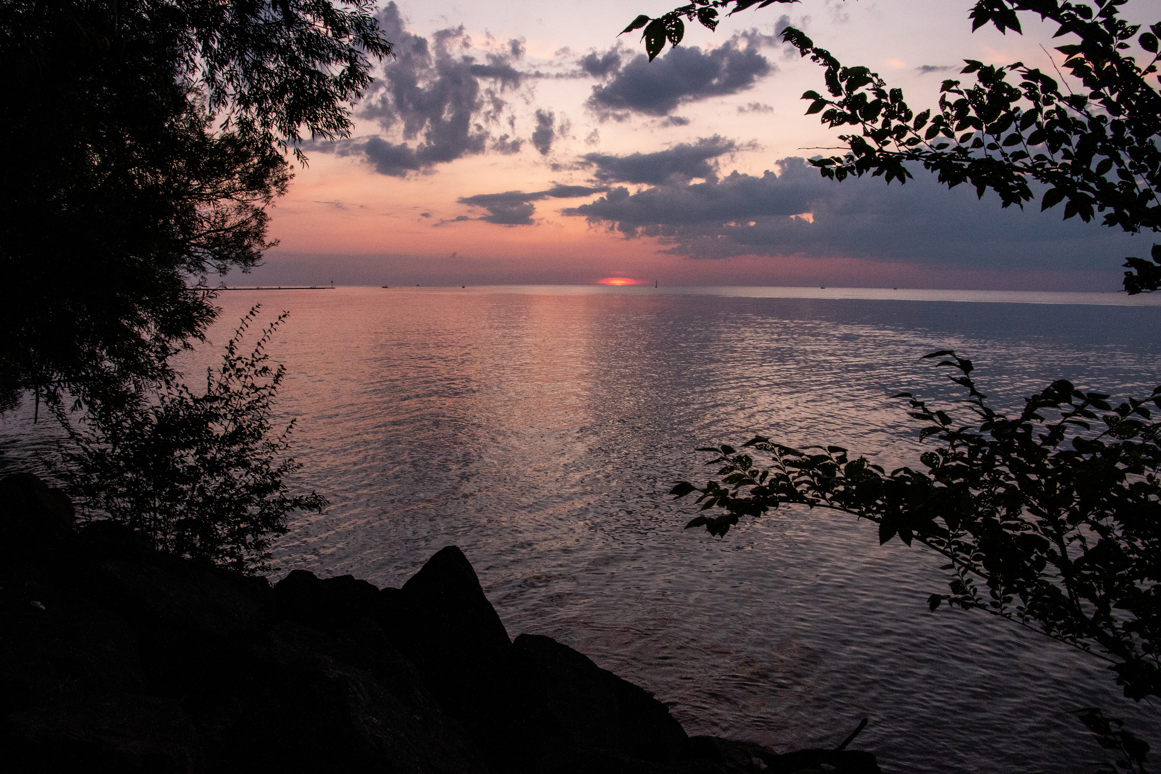 Sunset on Lake Ontario, Wilson NY.